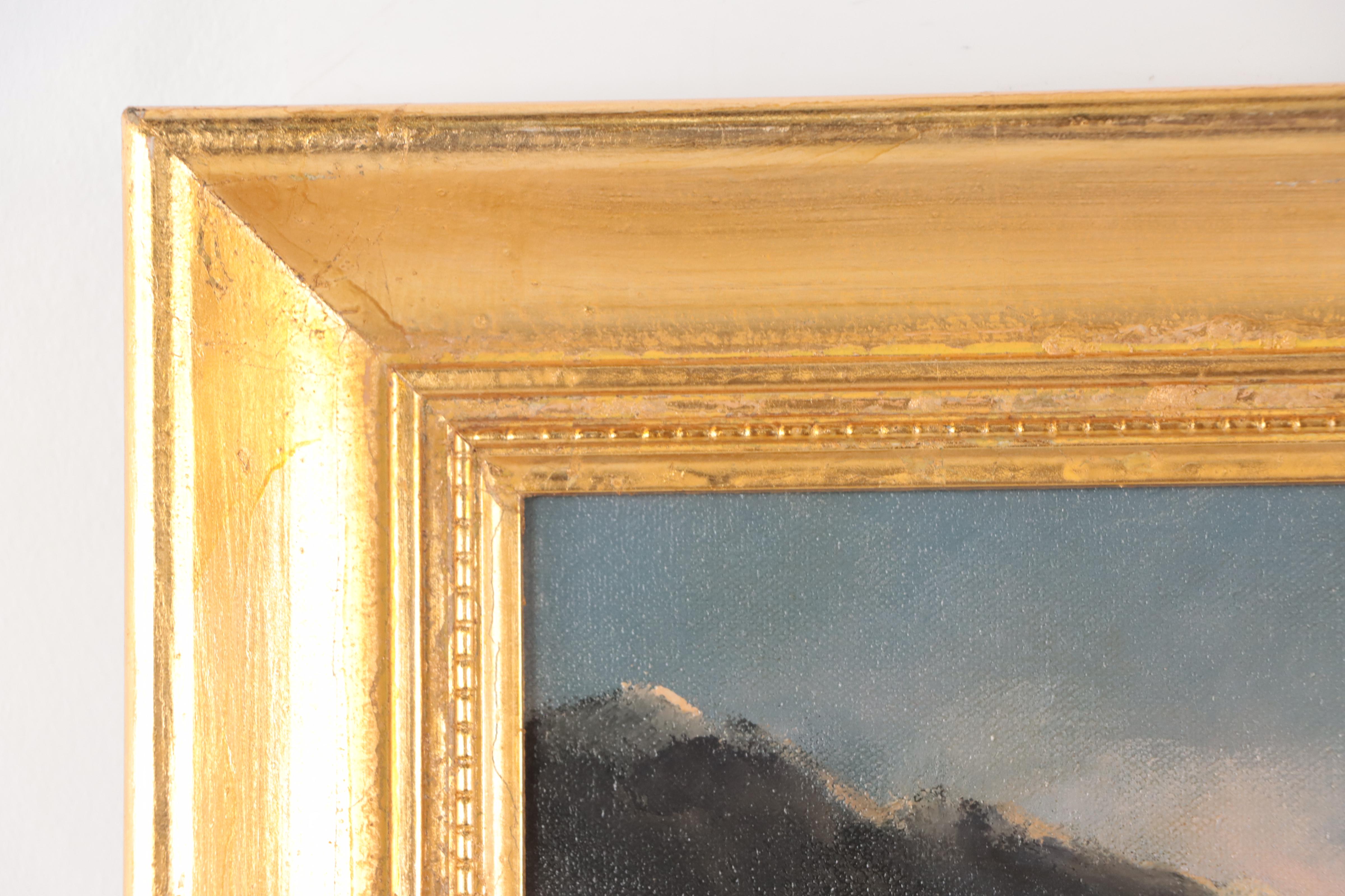 Pat Ford Oil Painting of Seascape "Sunrise Surf," 1983