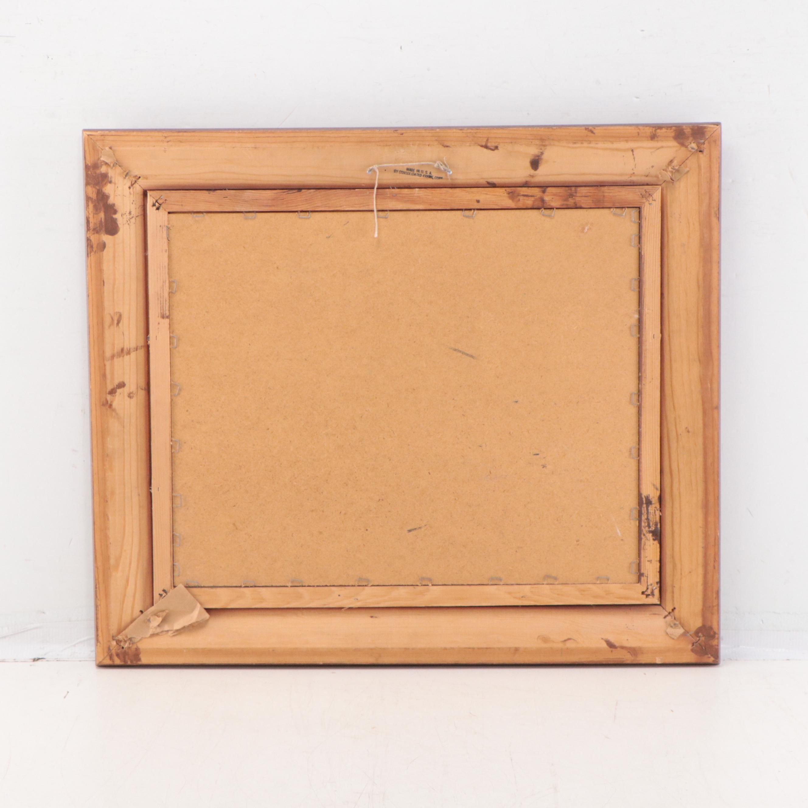 Winter Mountain Landscape Oil Painting, Circa 1975