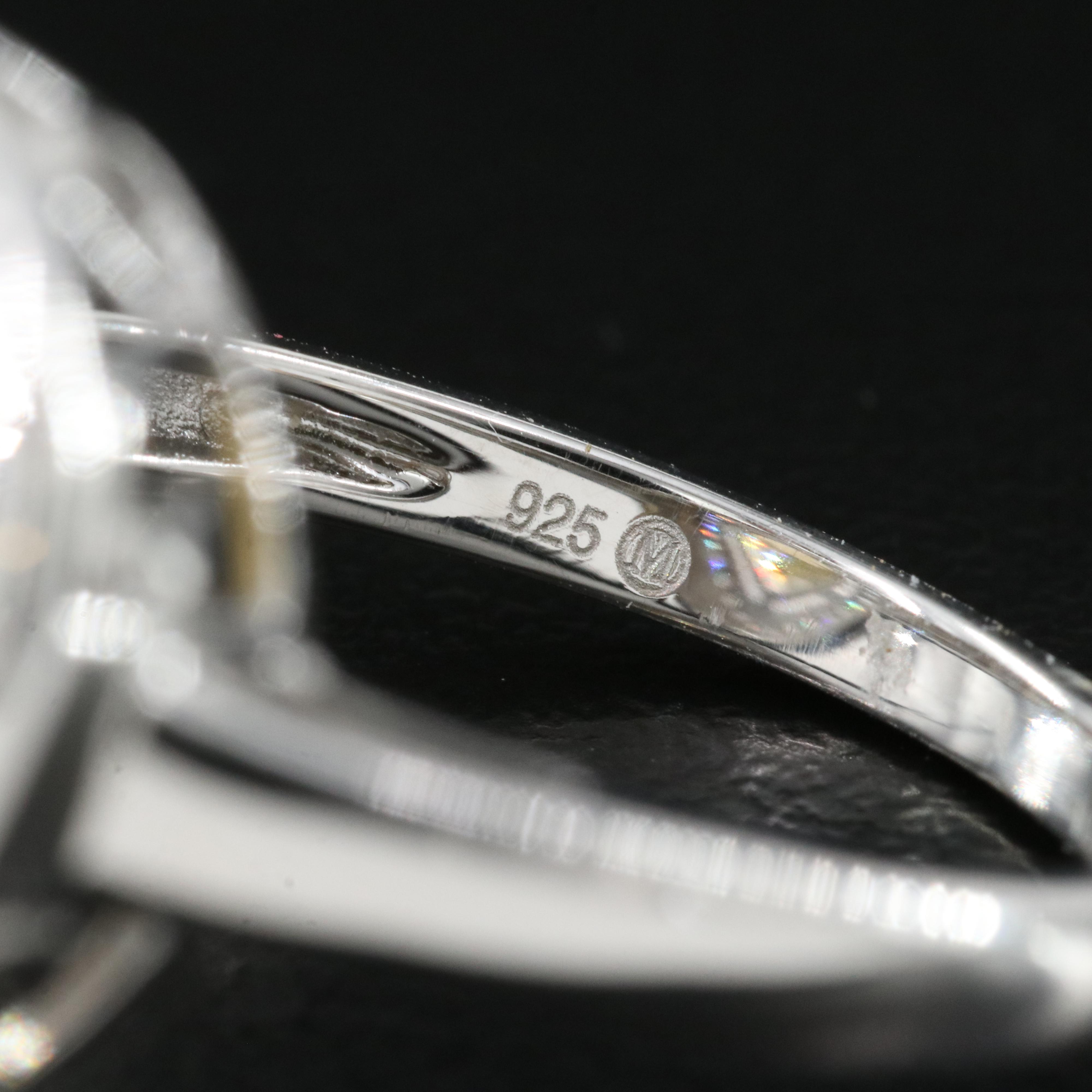 Sterling Citrine and Sapphire Ring