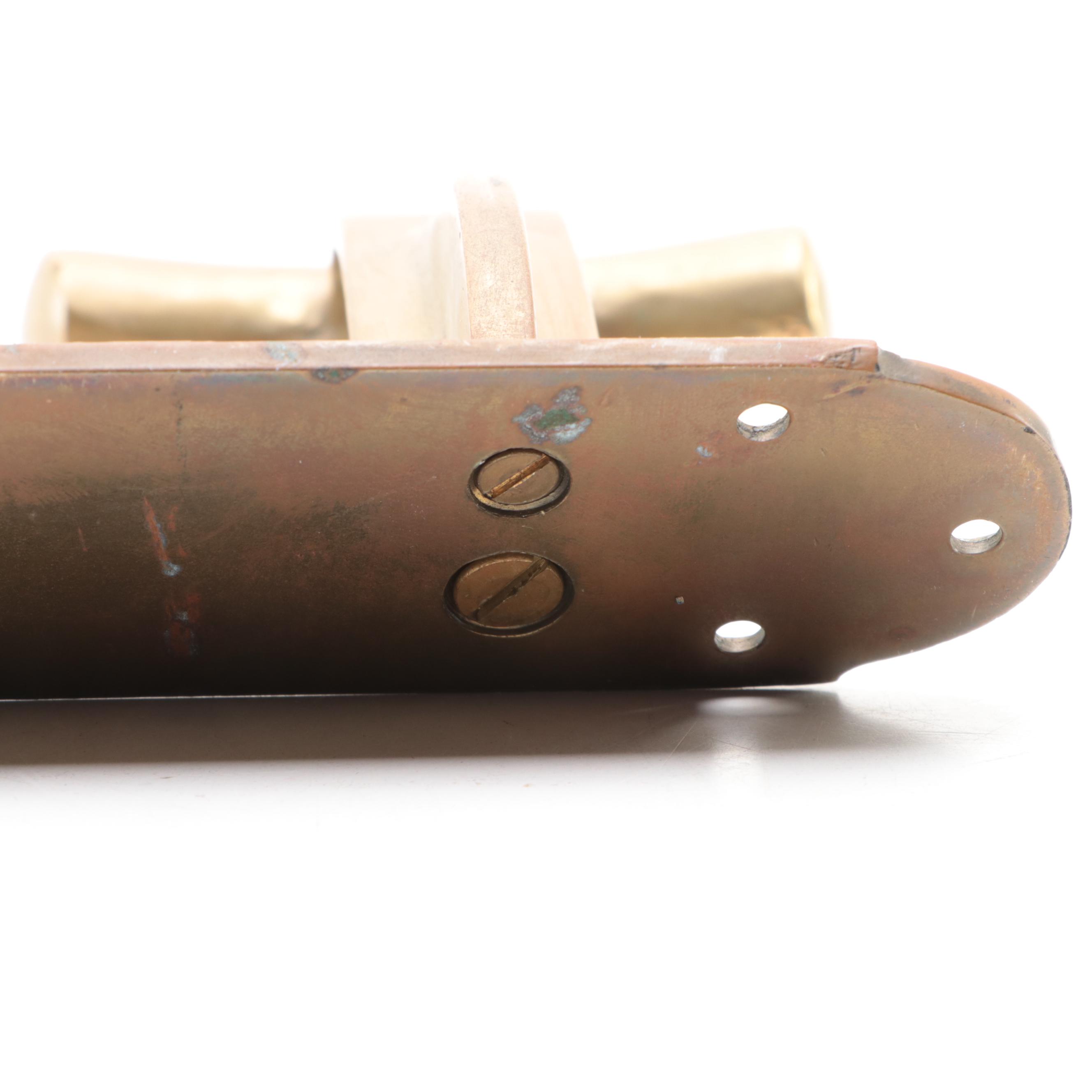 "First Class Office" Cast Brass Wall Mount Coat Hanger