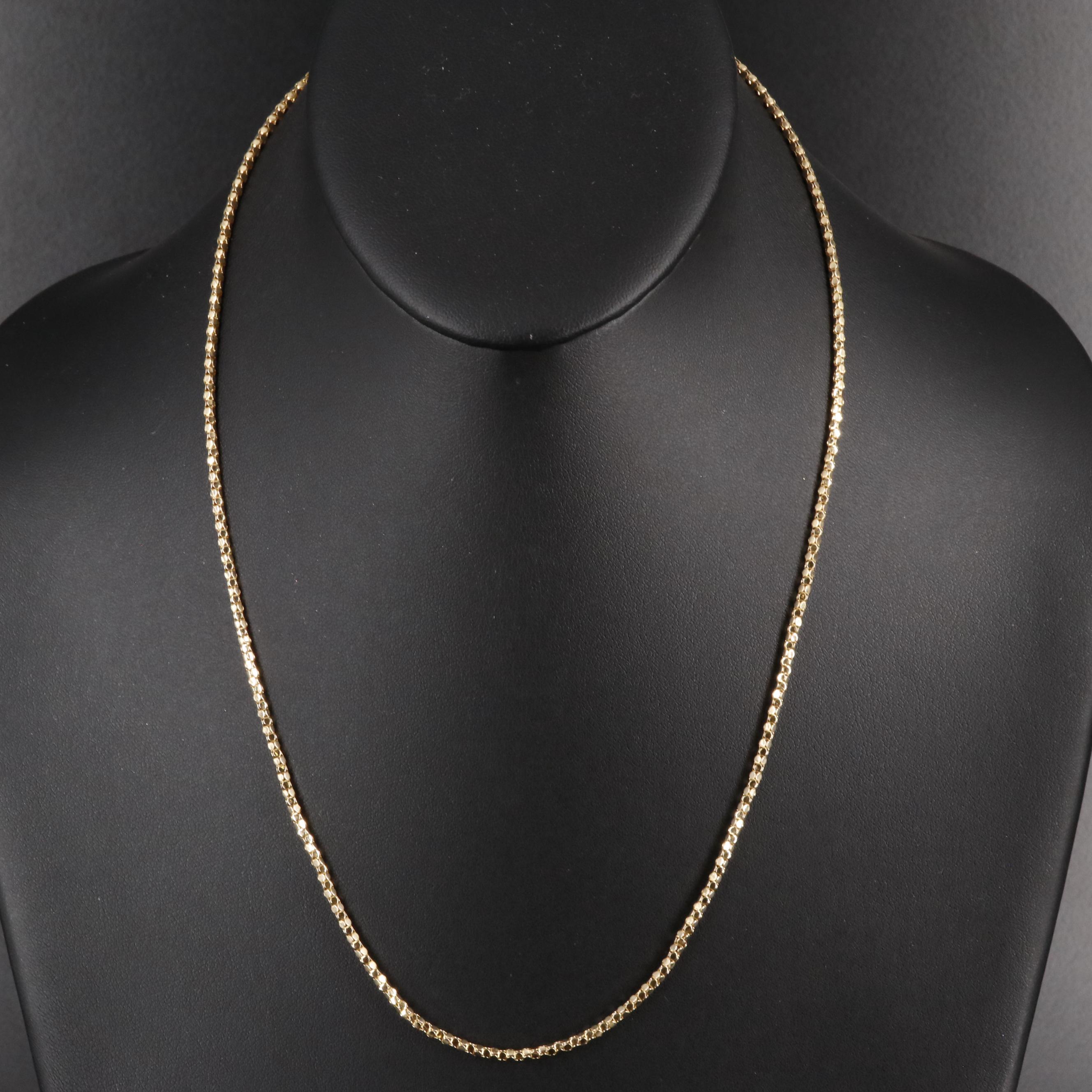 14K Popcorn Chain Necklace