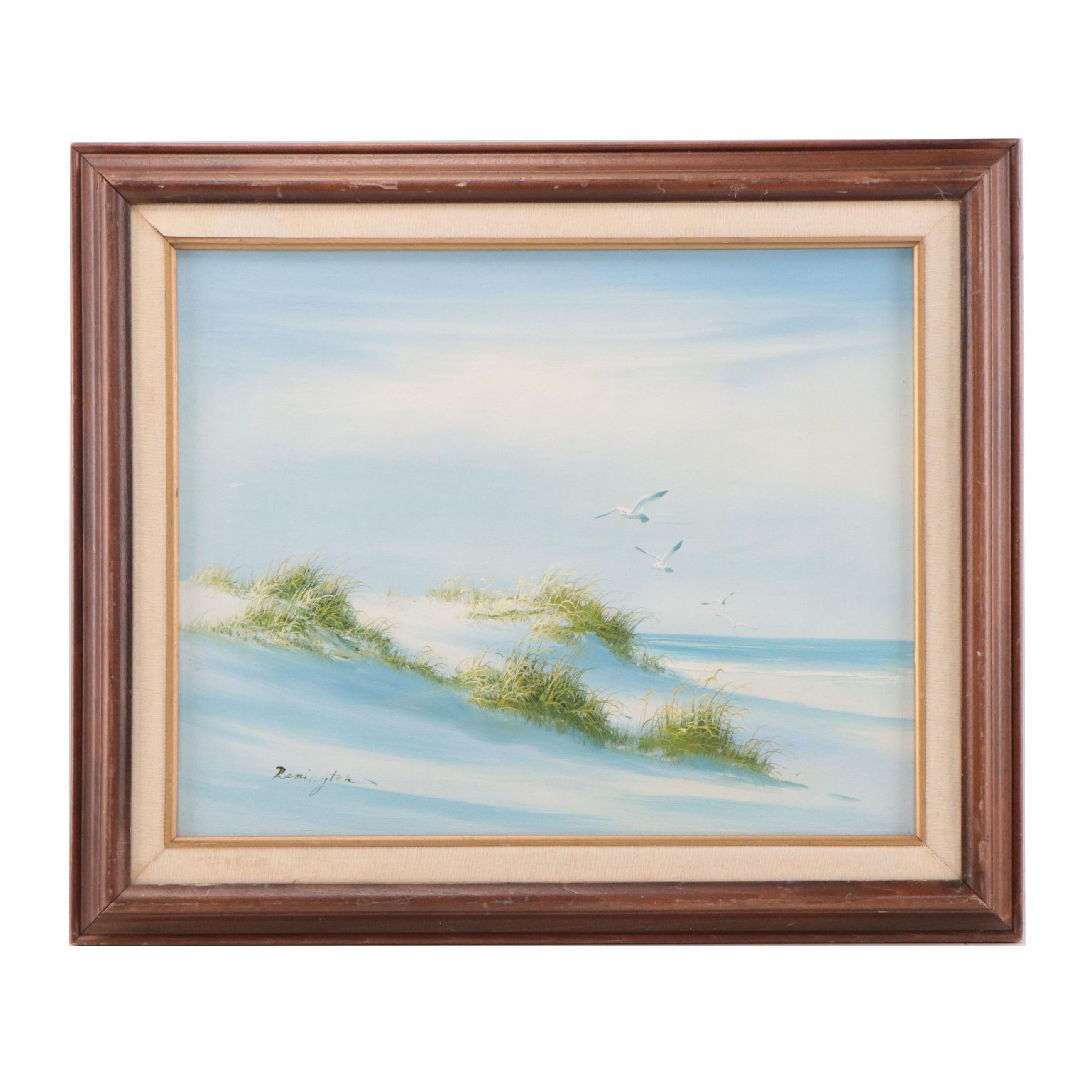 Seascape Oil Painting, Circa 1980