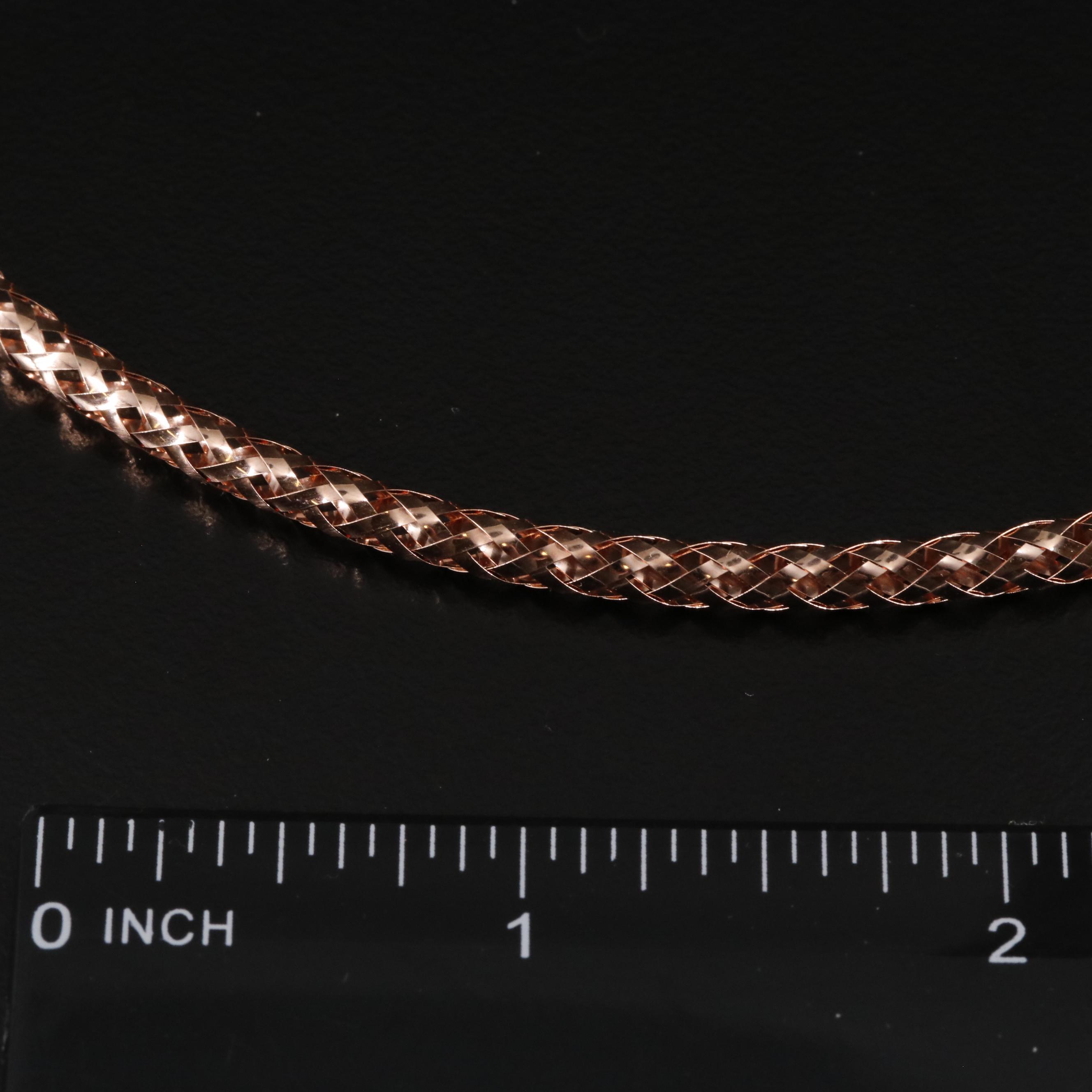 14K Rose Gold Mesh Chain Necklace
