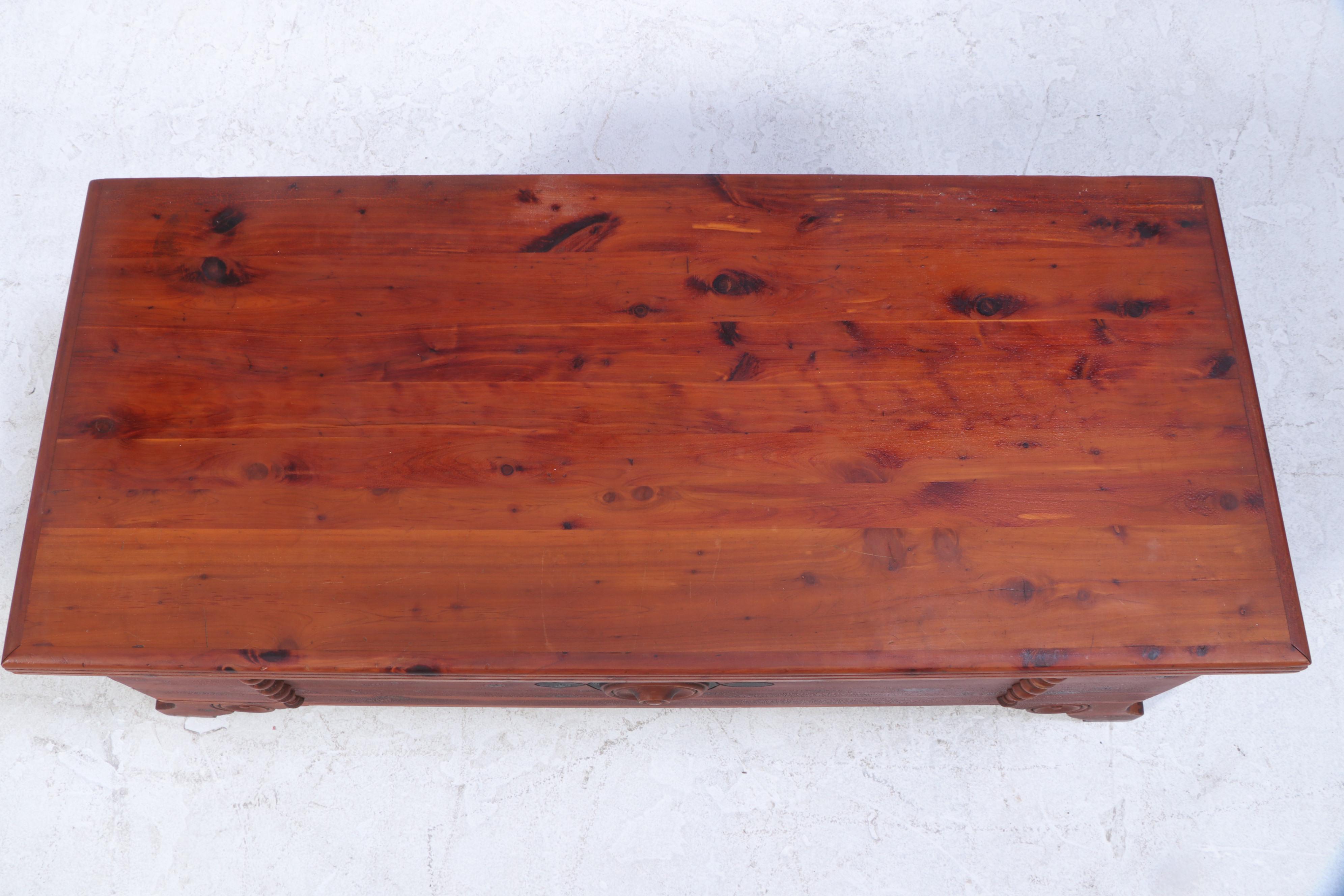 American Parcel-Ebonized Cedar Lift-Lid Chest, Early 20th Century