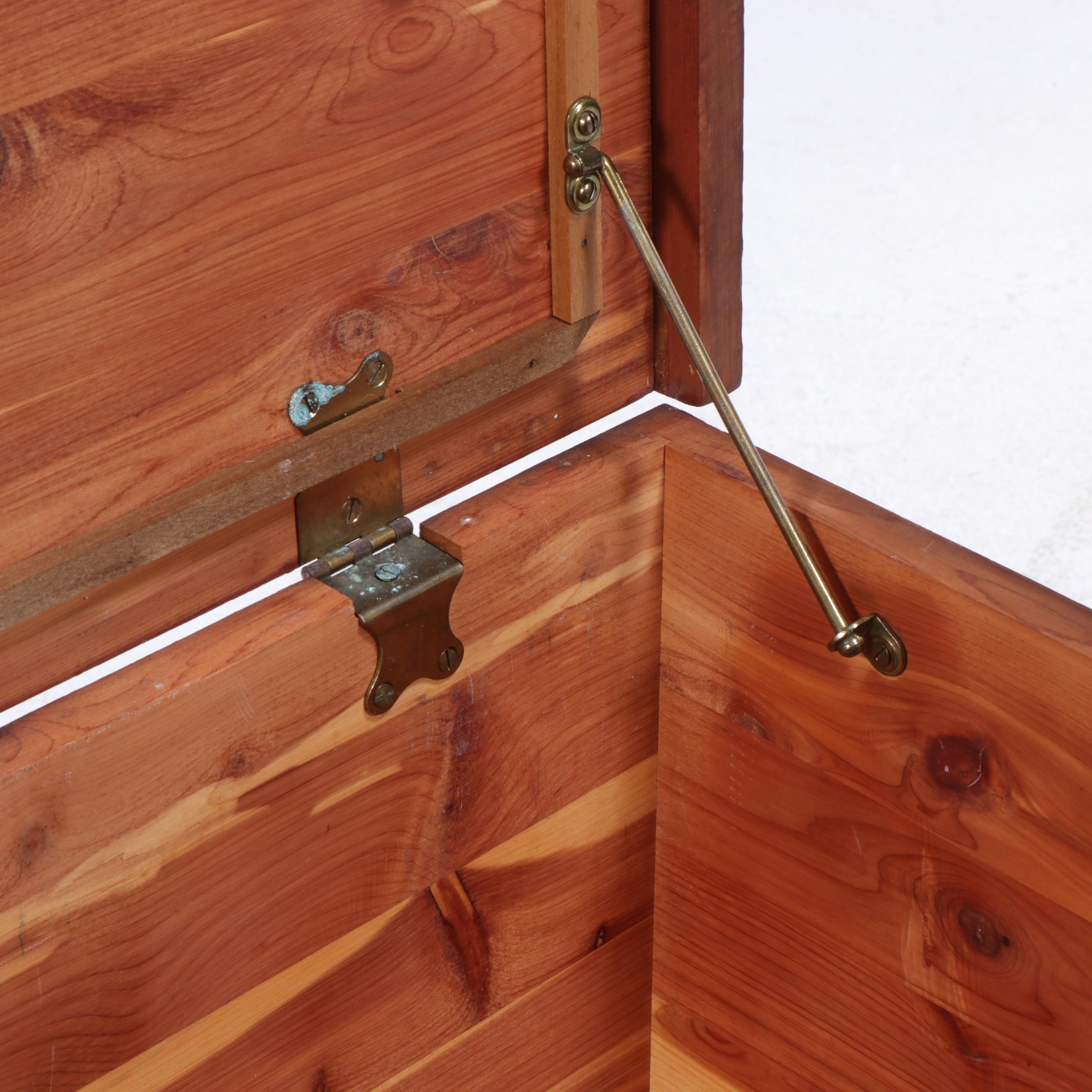 American Parcel-Ebonized Cedar Lift-Lid Chest, Early 20th Century