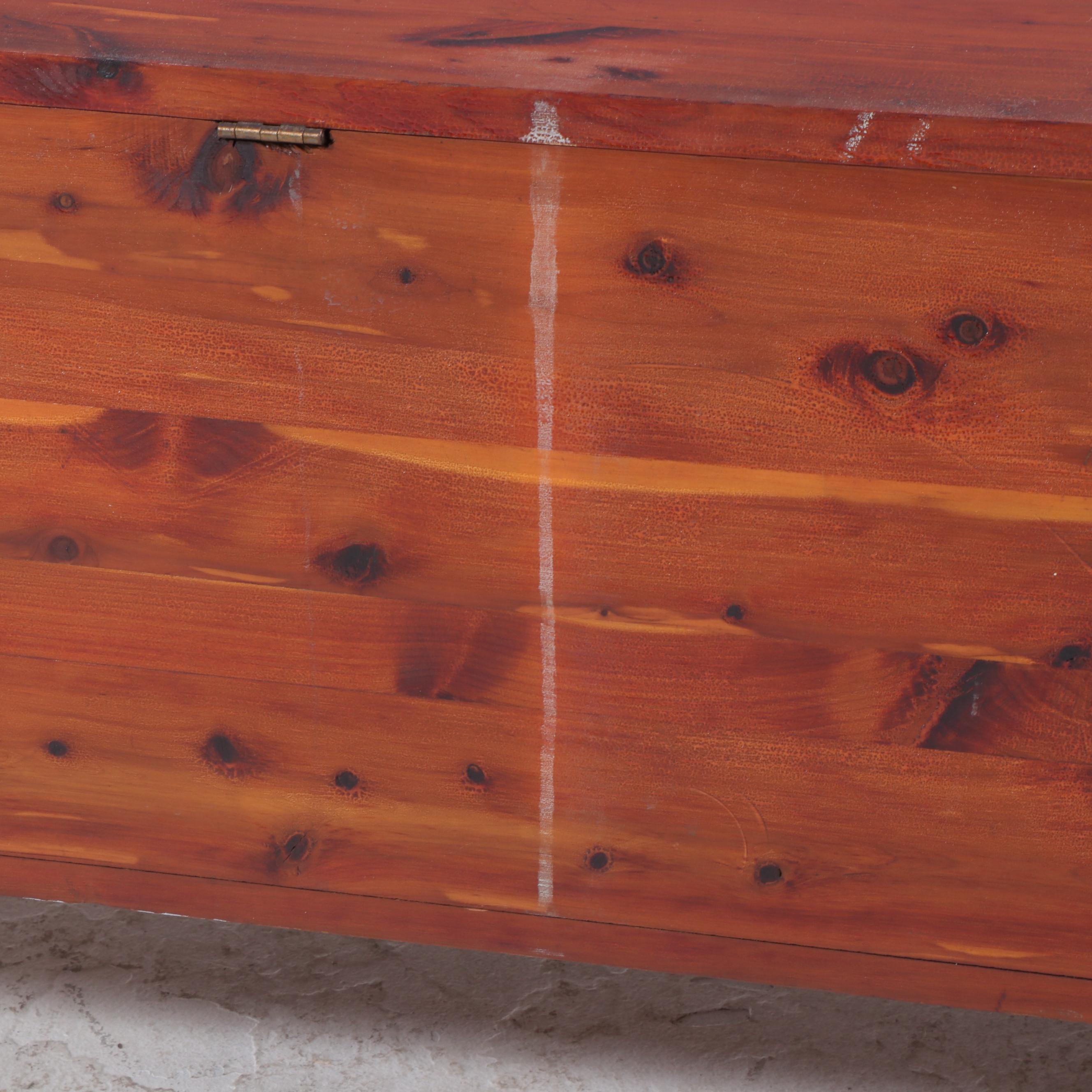 American Parcel-Ebonized Cedar Lift-Lid Chest, Early 20th Century