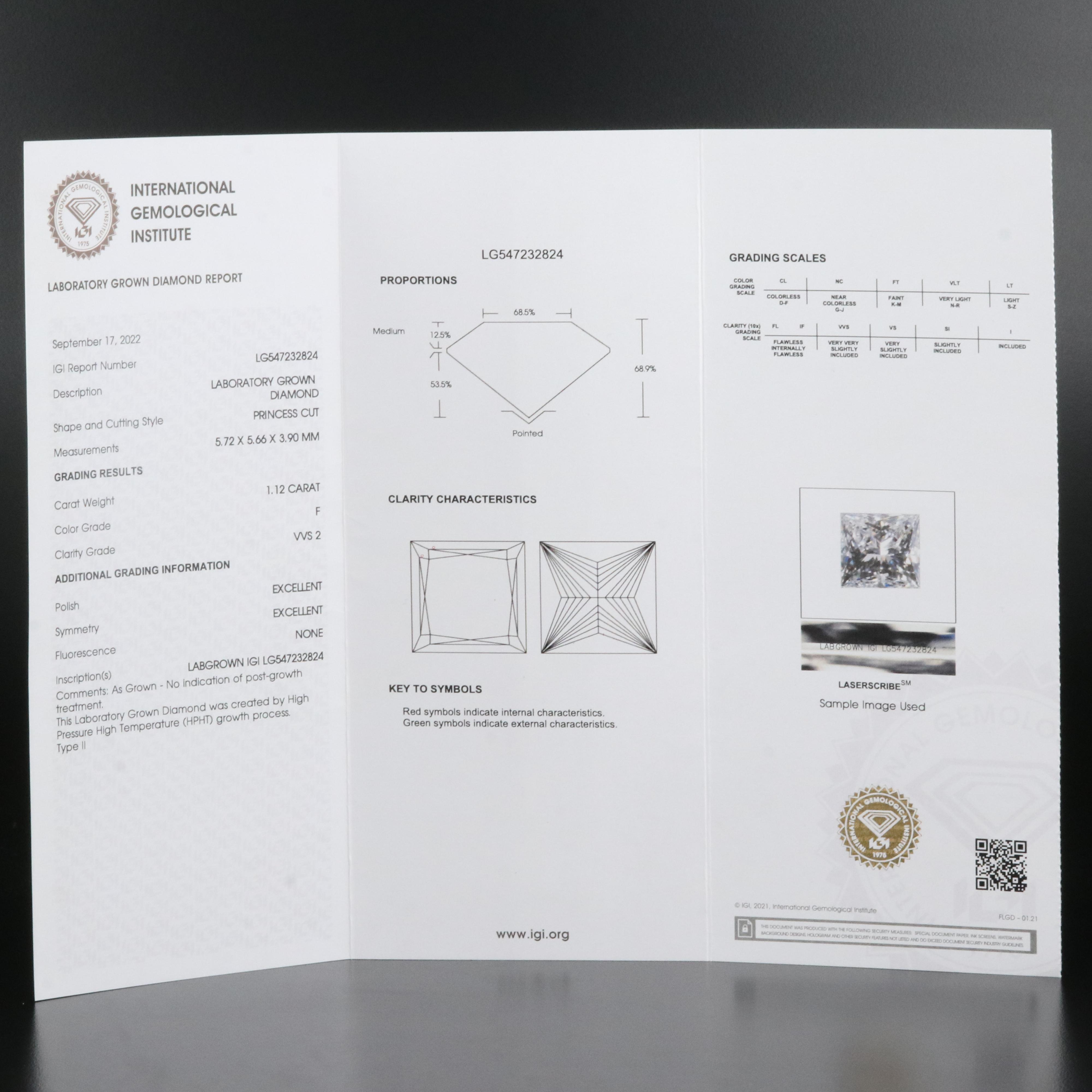 14K 2.37 CTW Lab Grown Diamond Stud Earrings with IGI Report