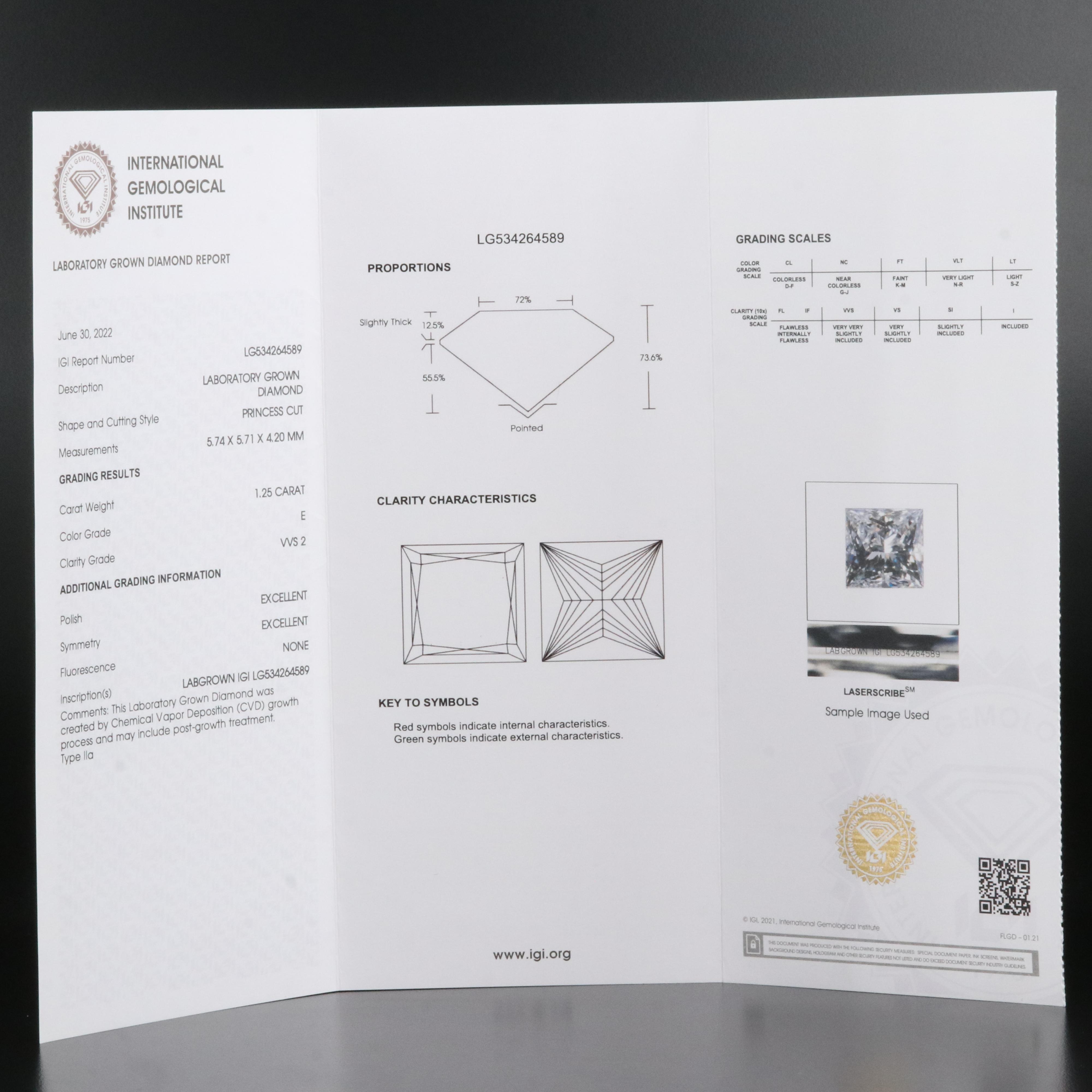 14K 2.37 CTW Lab Grown Diamond Stud Earrings with IGI Report