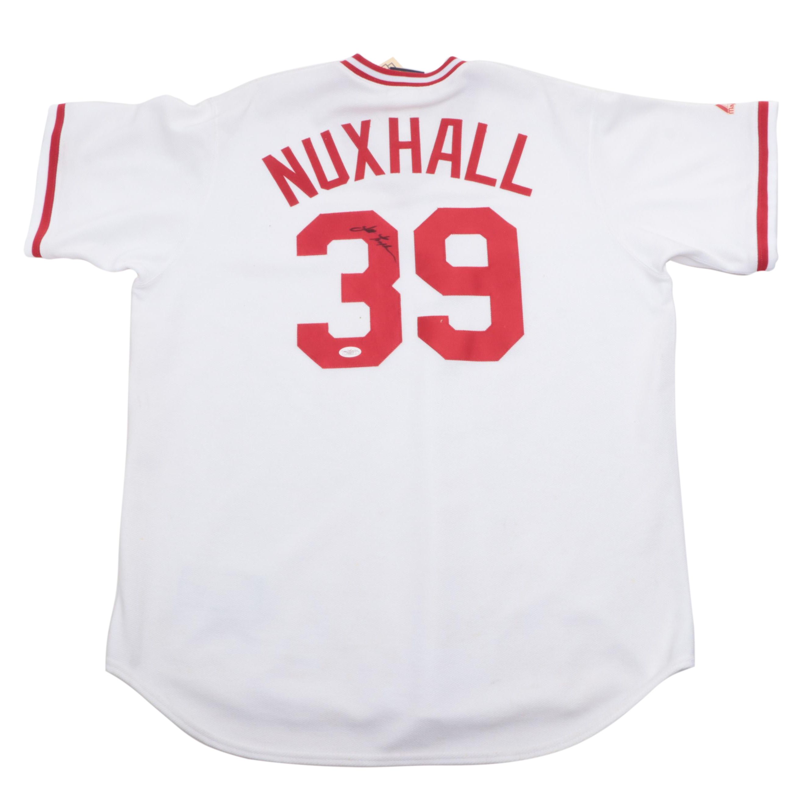 Joe Nuxhall Signed Majestic Cooperstown Collection Cincinnati Reds Jersey