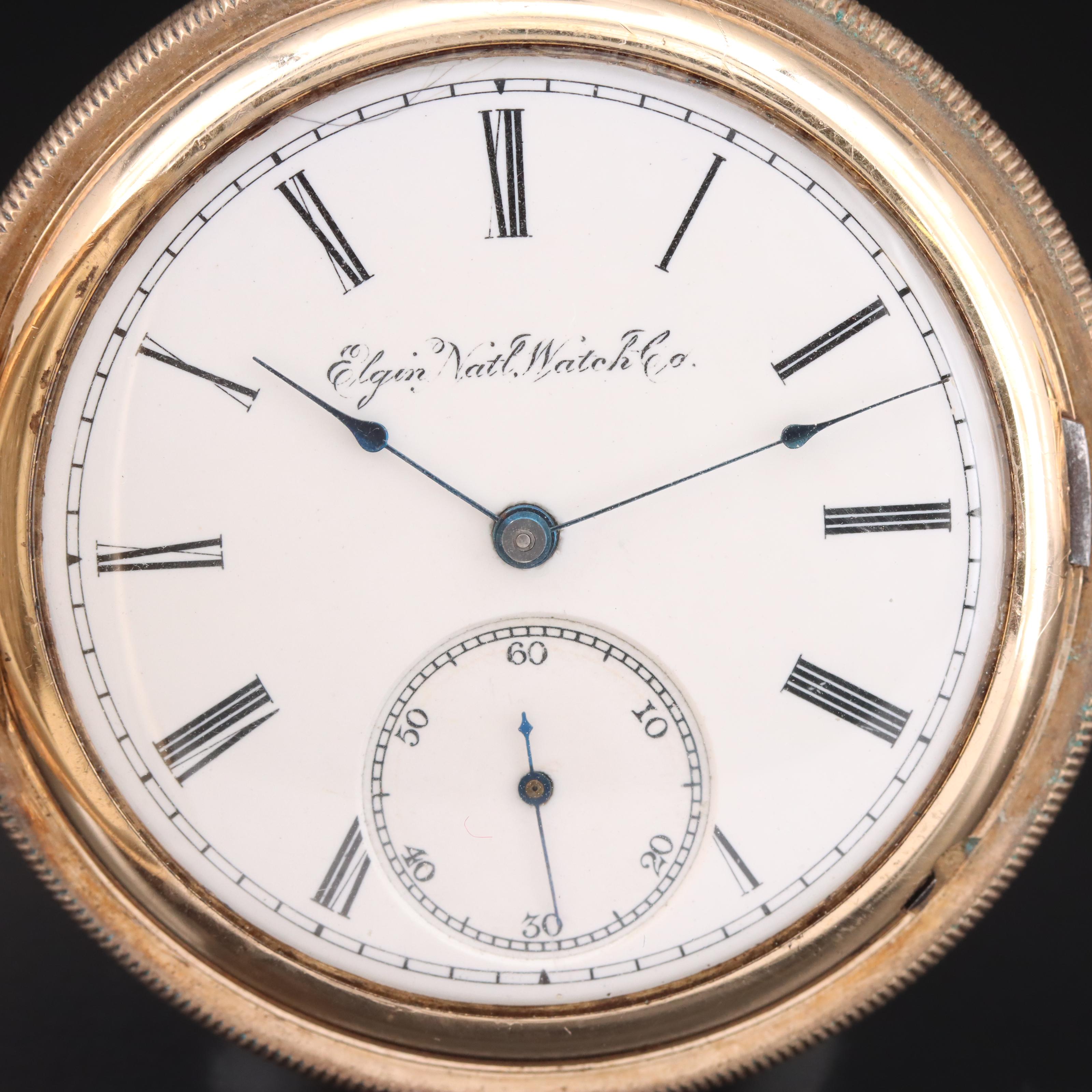 1890 Elgin Hunter Gold-Filled Pocket Watch