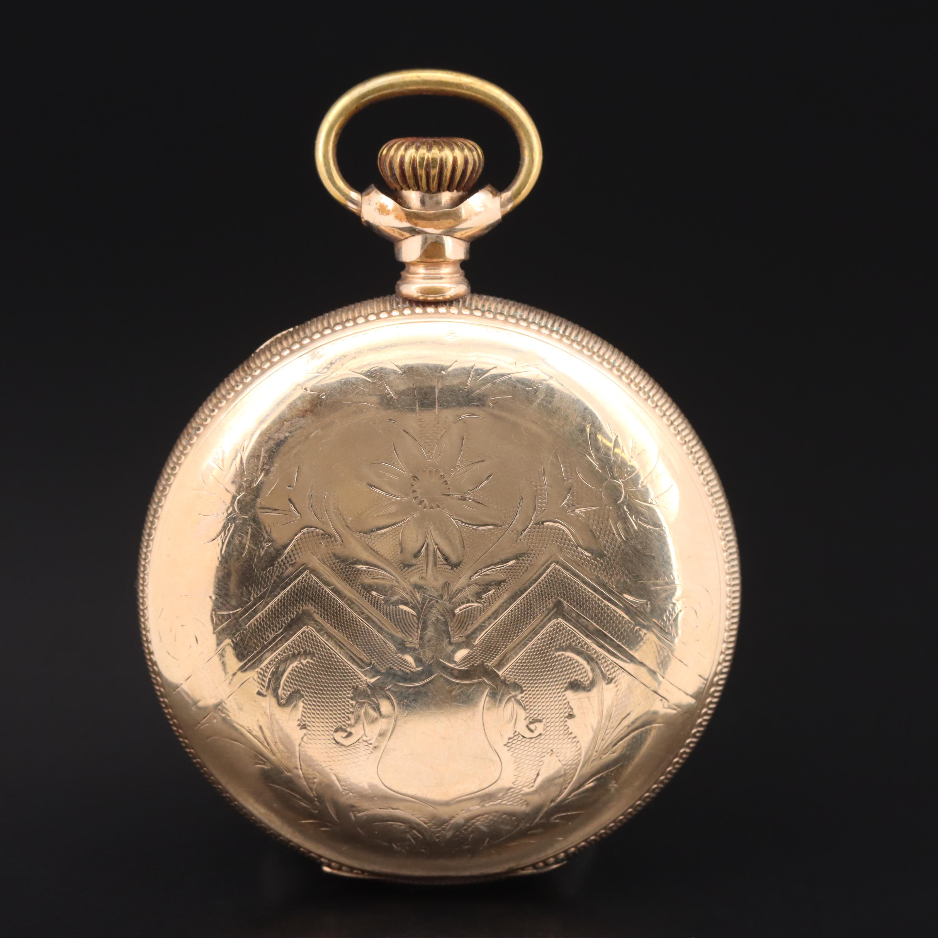 1890 Elgin Hunter Gold-Filled Pocket Watch