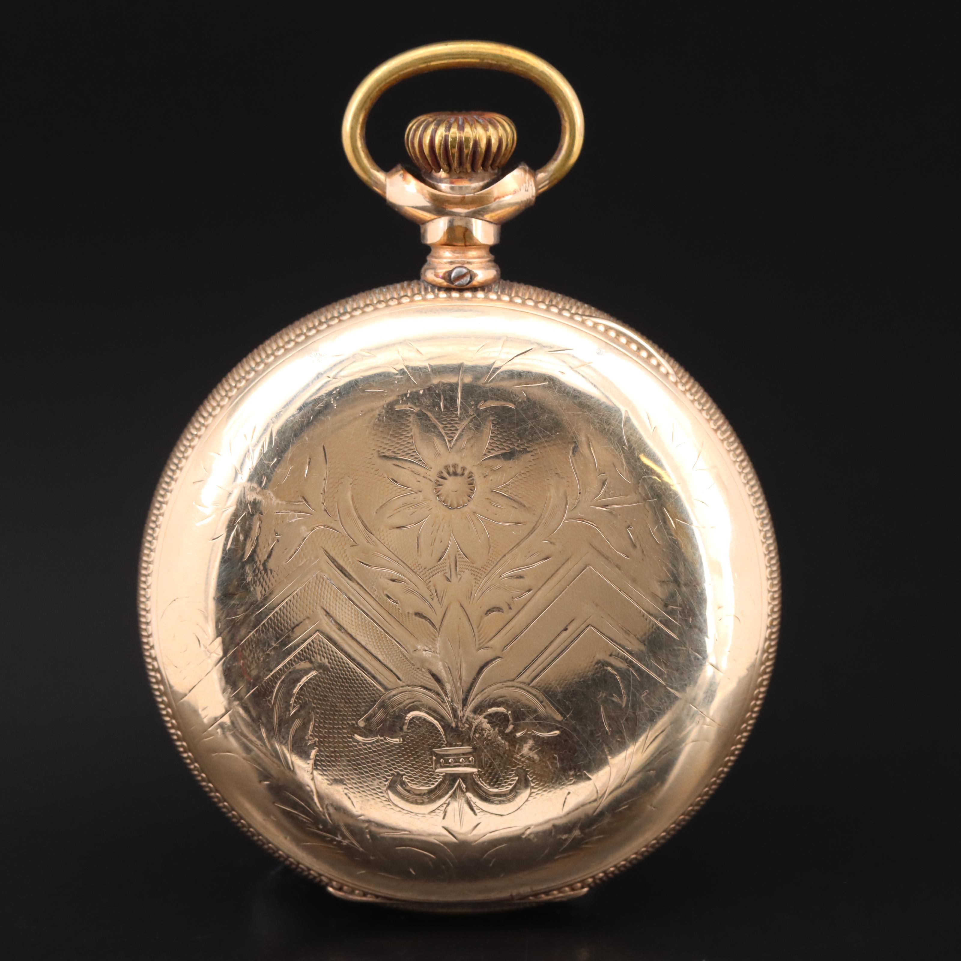 1890 Elgin Hunter Gold-Filled Pocket Watch