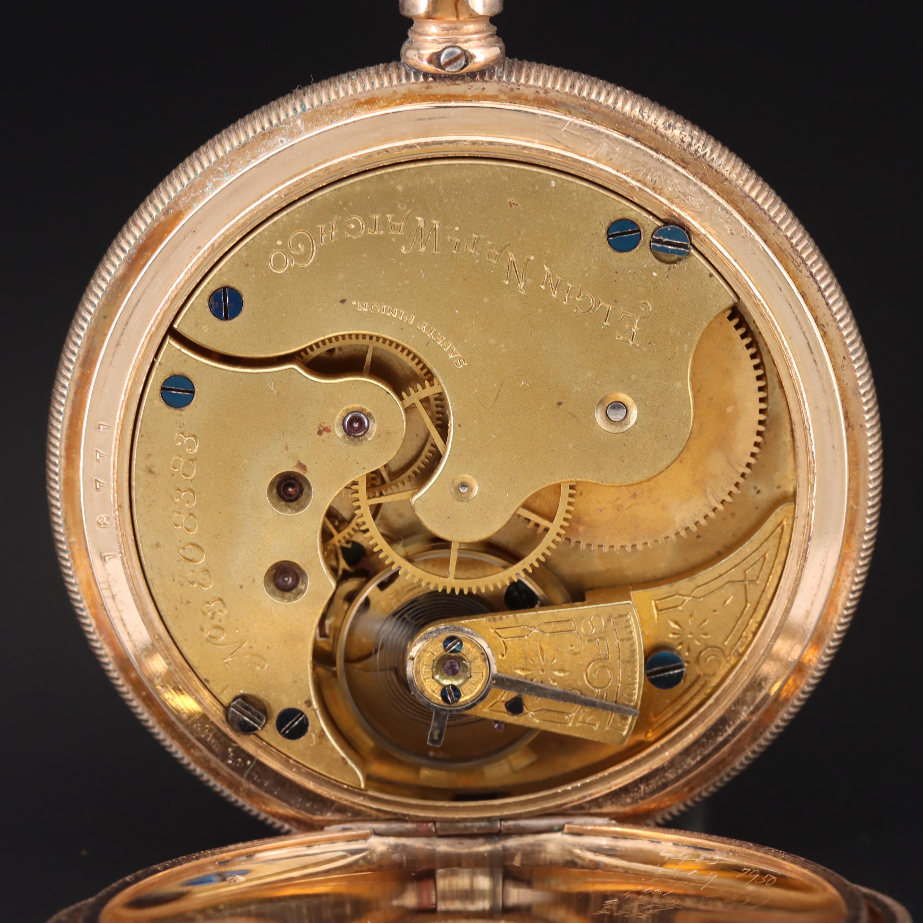 1890 Elgin Hunter Gold-Filled Pocket Watch