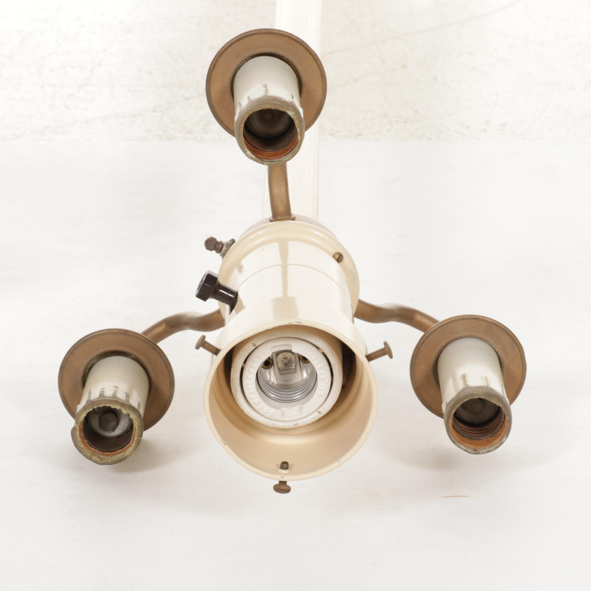 Aladdin Lamp Co. Candelabras Torchiere Floor Lamp, Mid-20th Century