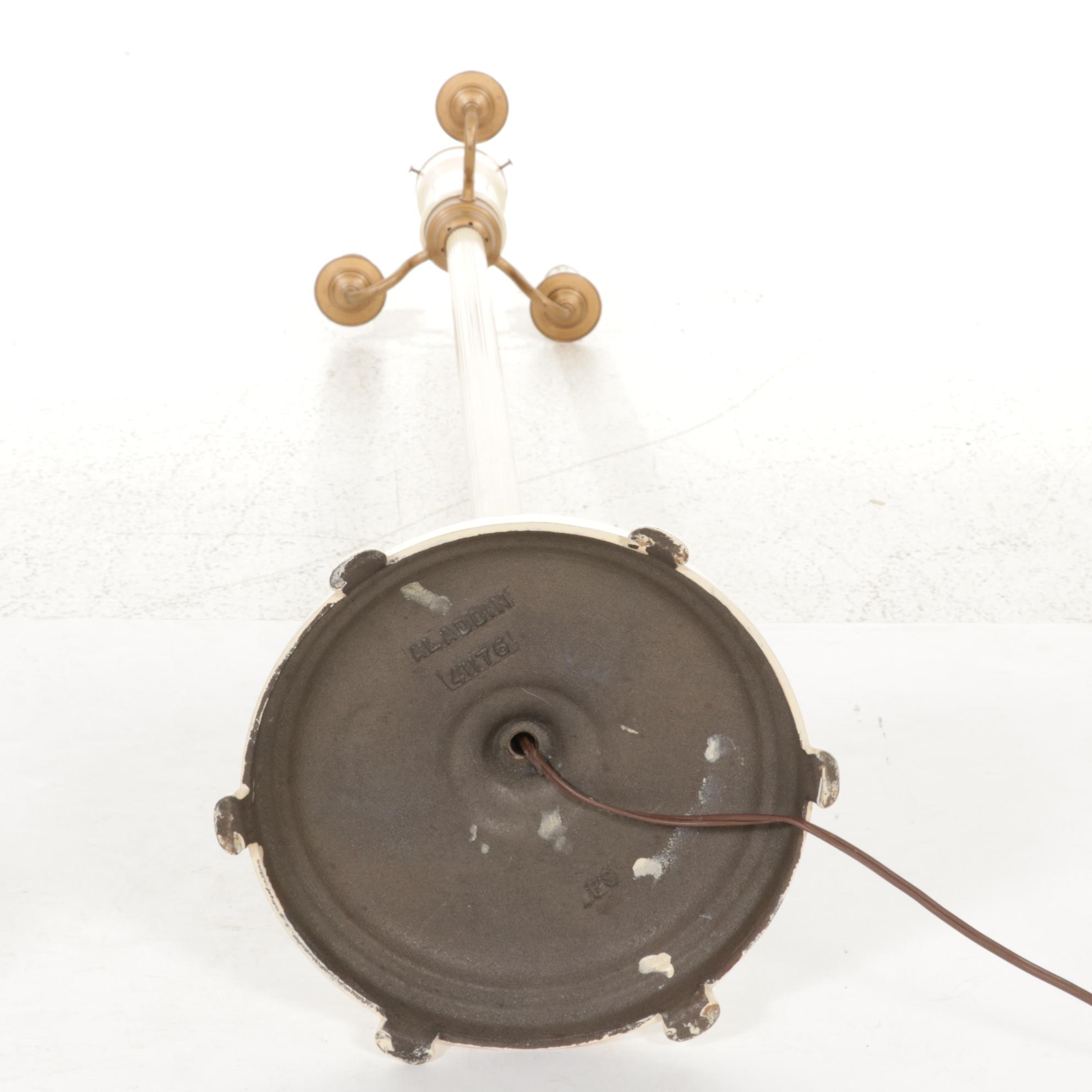 Aladdin Lamp Co. Candelabras Torchiere Floor Lamp, Mid-20th Century