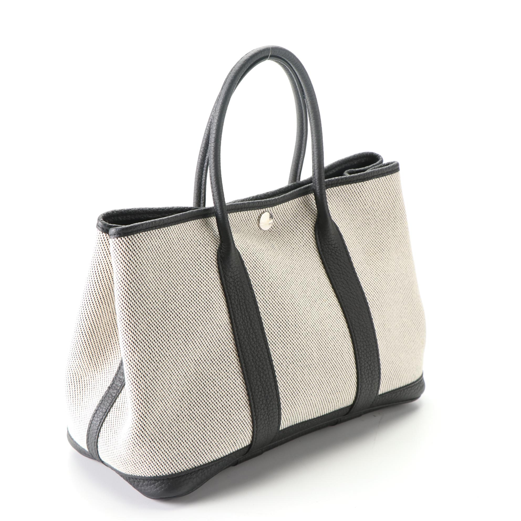 Hermès Garden Party 30 Tote Bag in Canvas and Leather