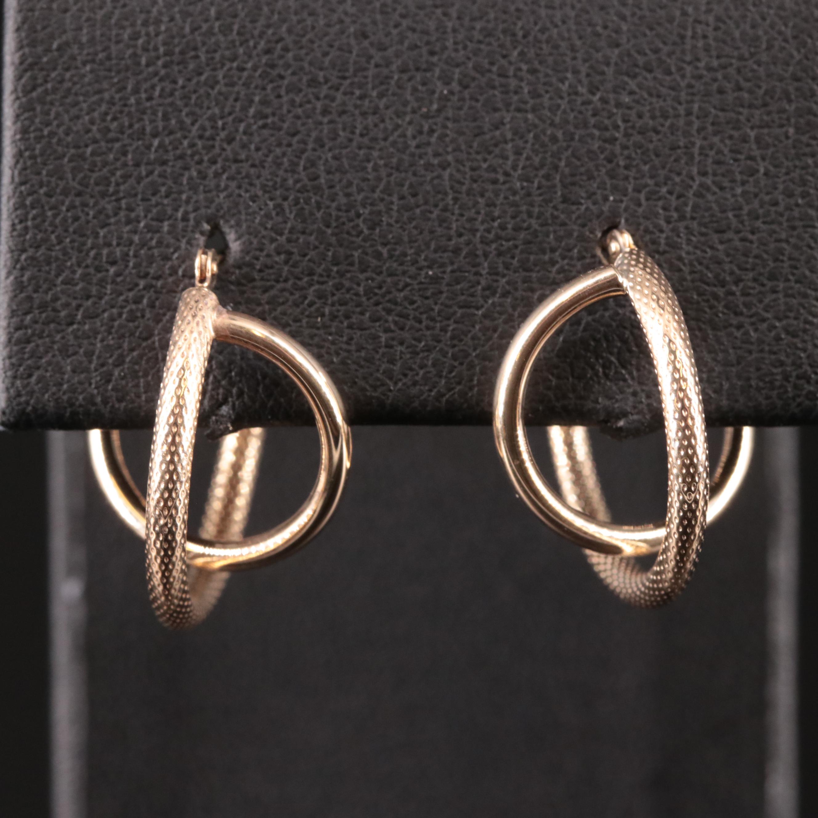 14K Double Hoop Earrings