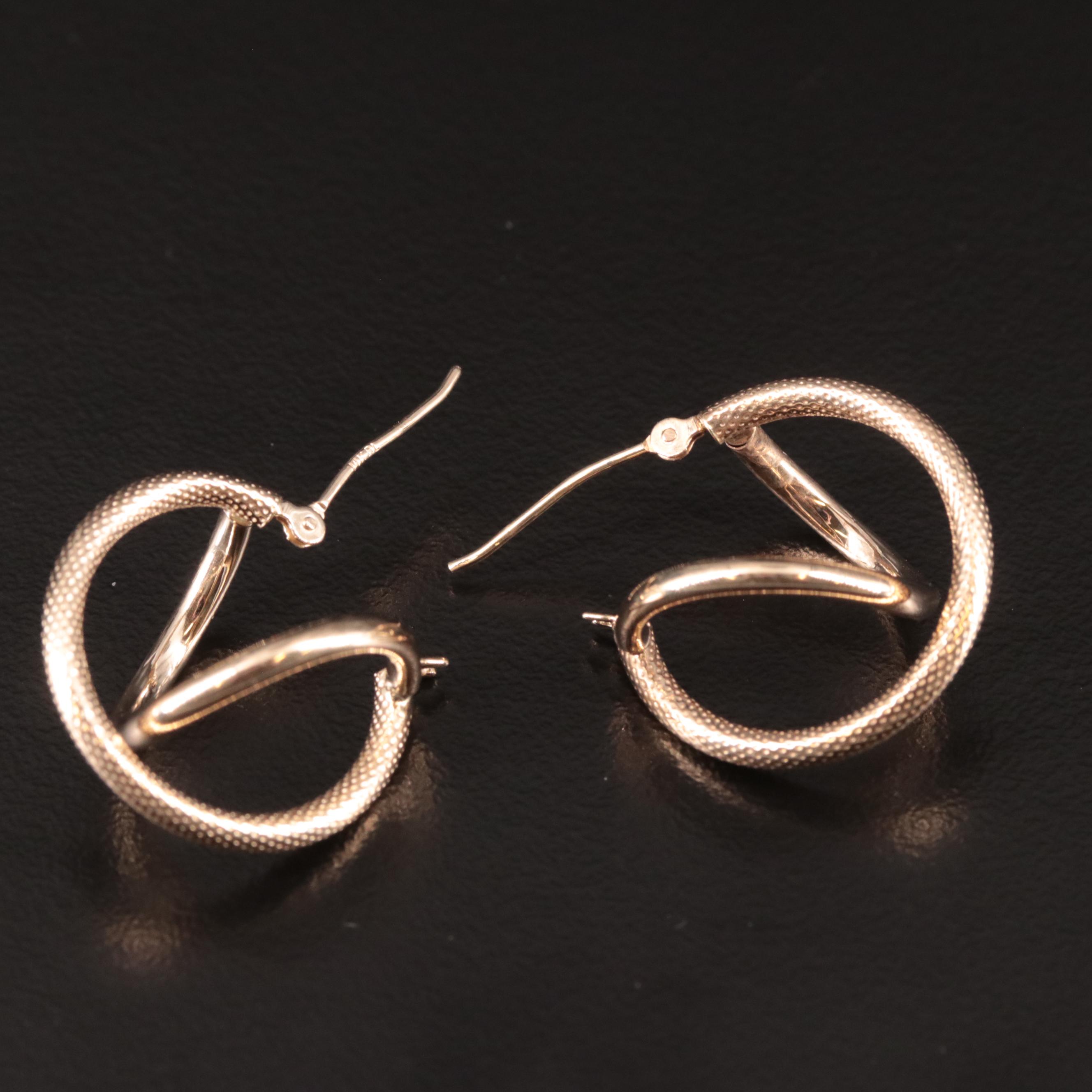 14K Double Hoop Earrings