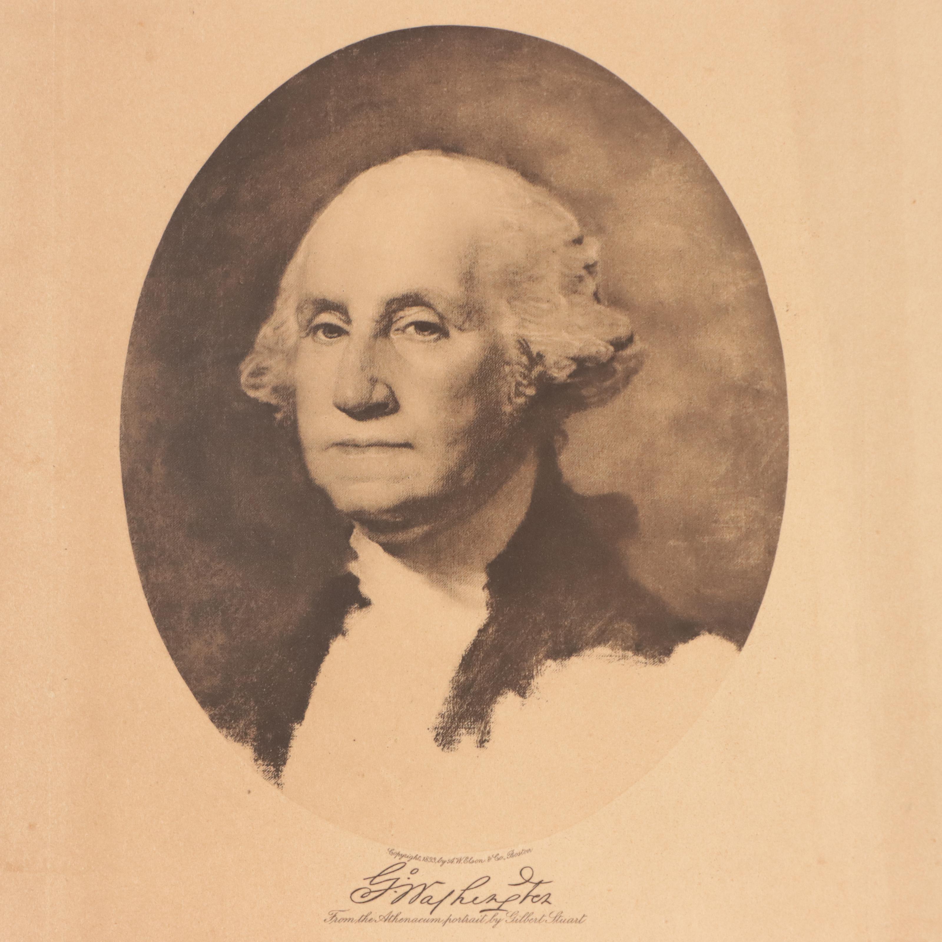Intaglio Prints of George Washington Portraits, Late 19th Century