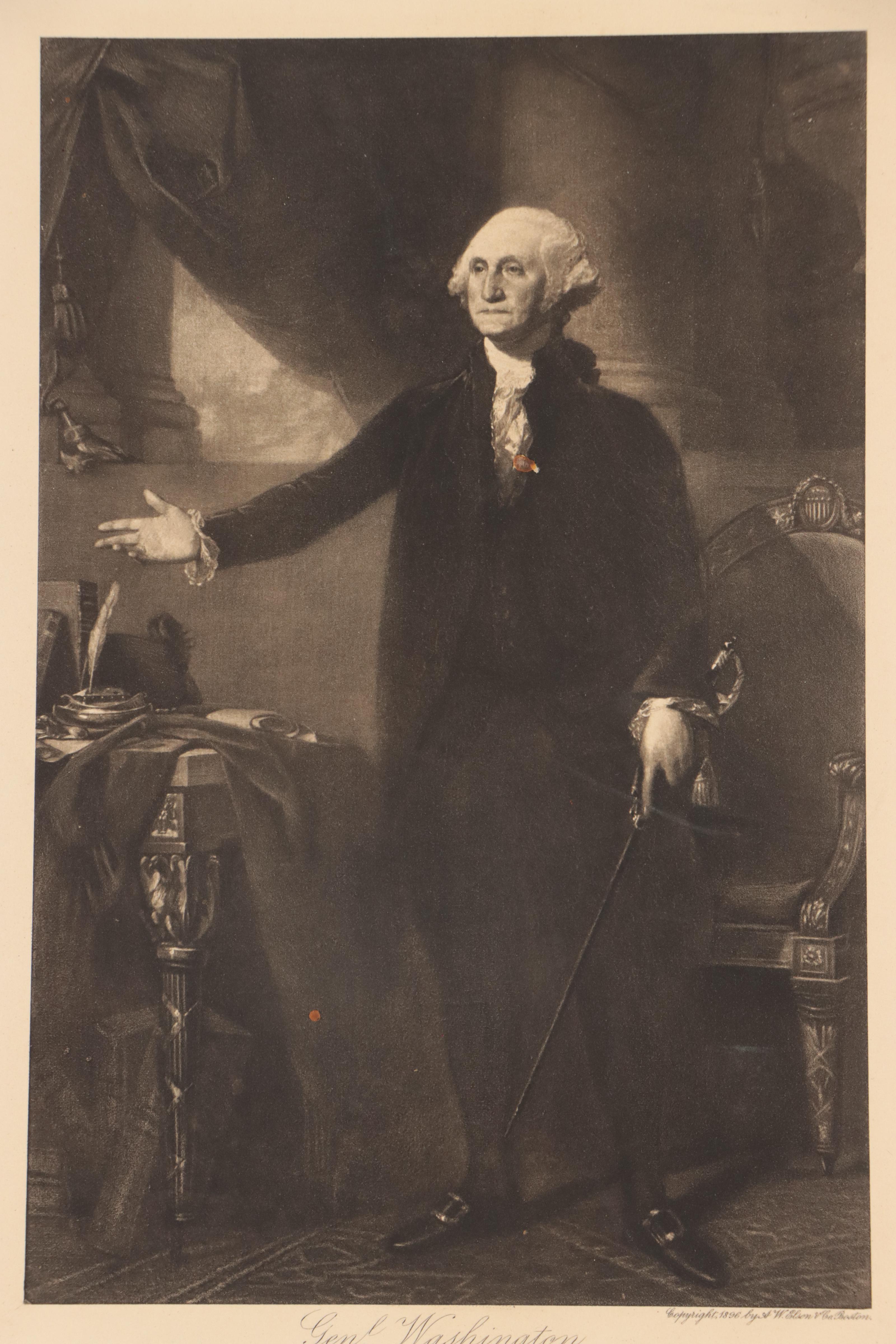 Intaglio Prints of George Washington Portraits, Late 19th Century