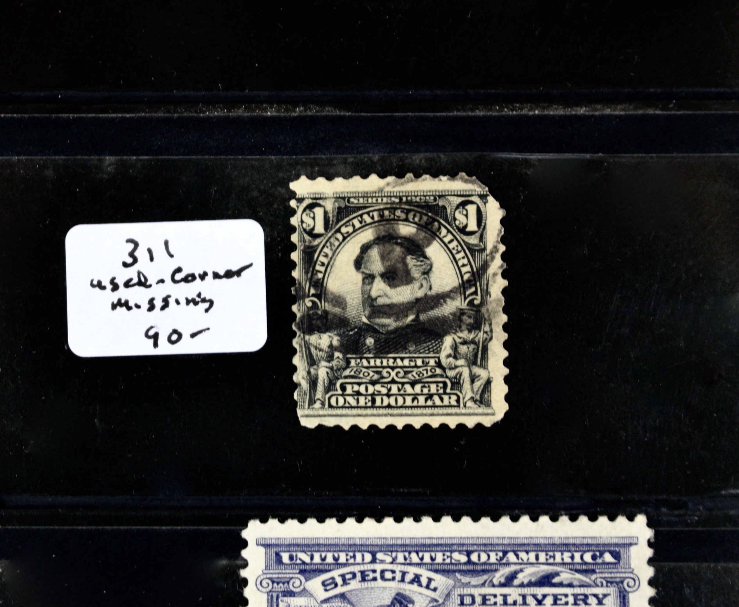 Seven Early U.S. Postage Stamps