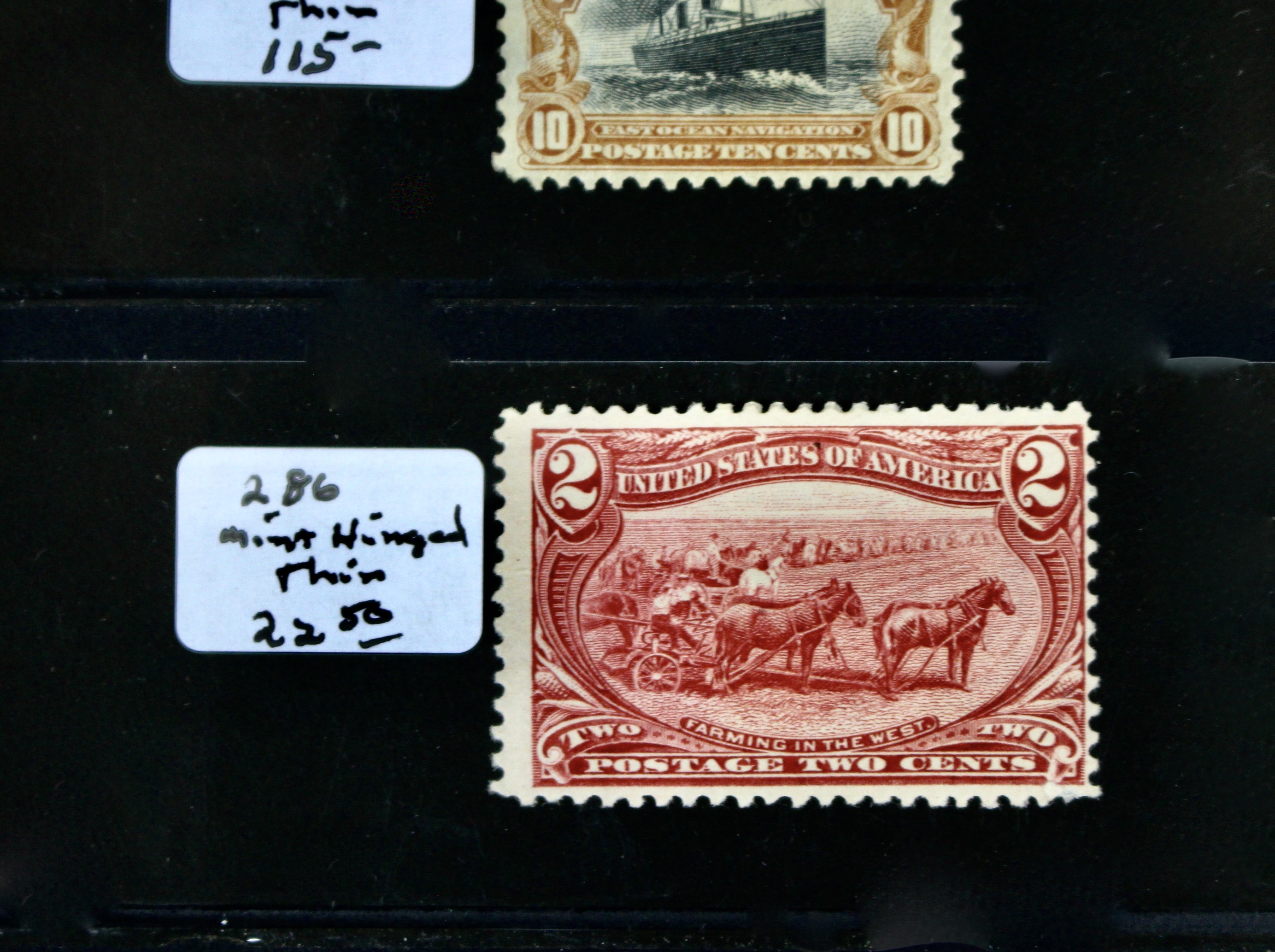 Seven Early U.S. Postage Stamps