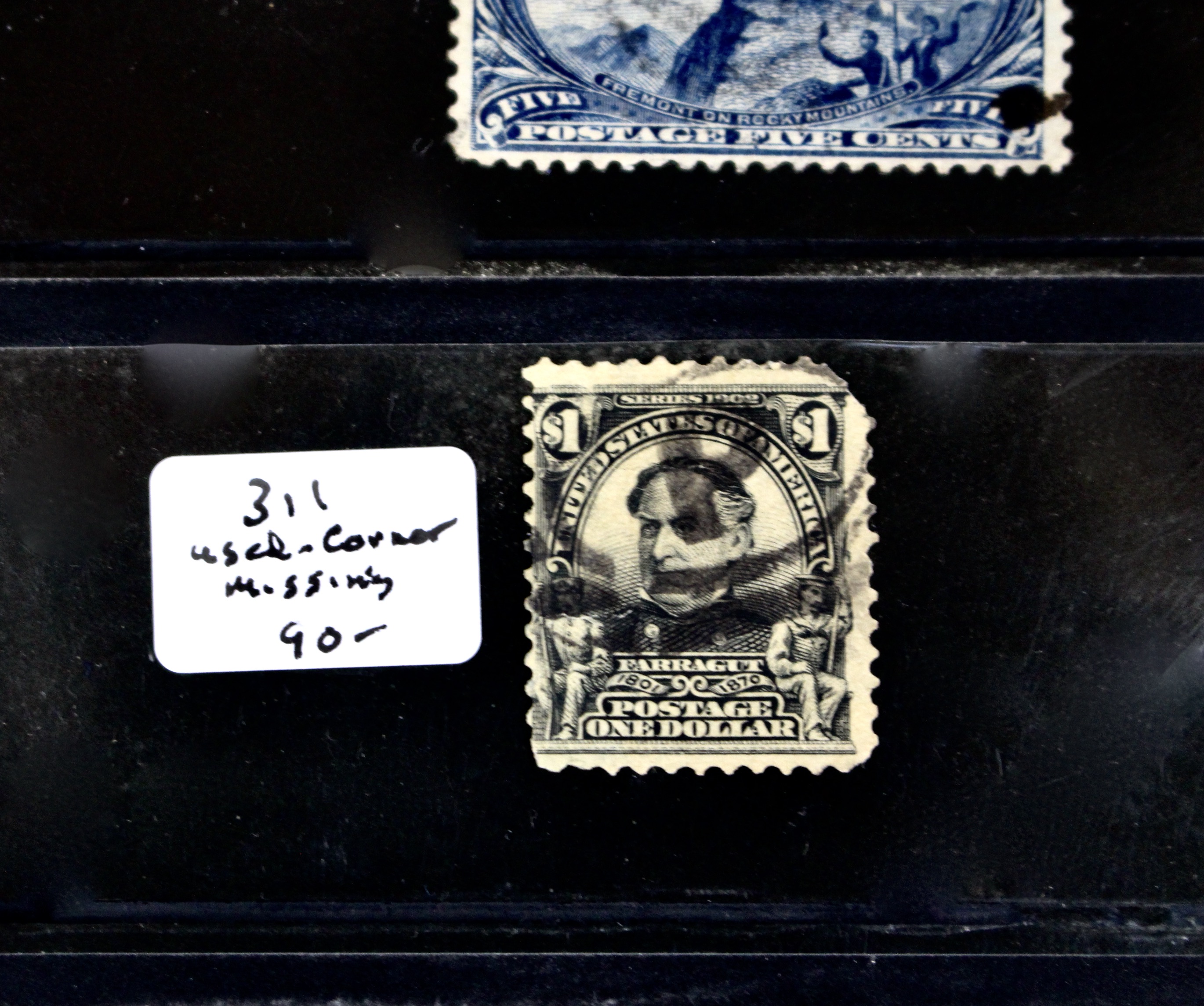 Seven Early U.S. Postage Stamps