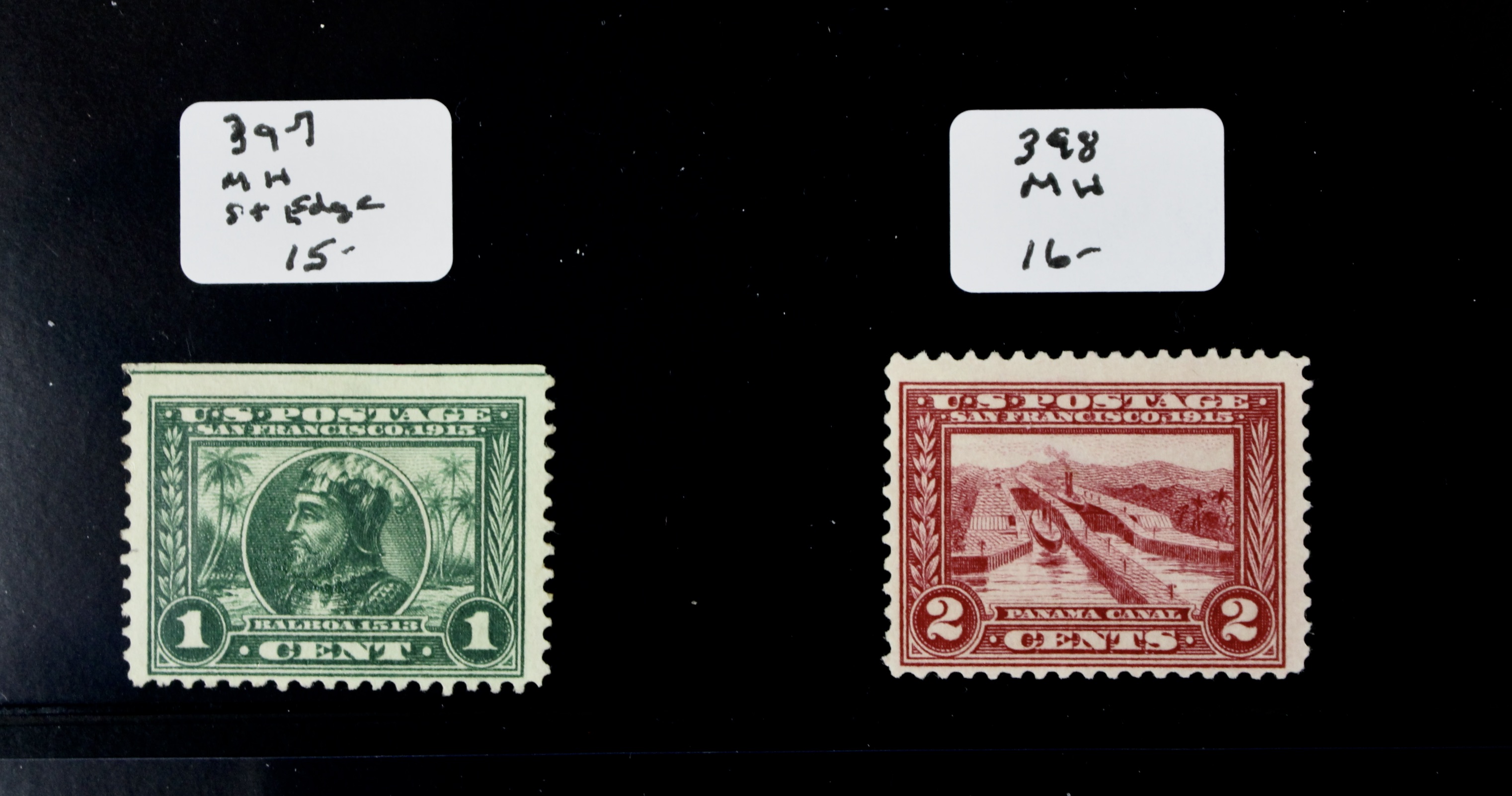 Fifteen Pan-Pacific Exposition Postage Stamps