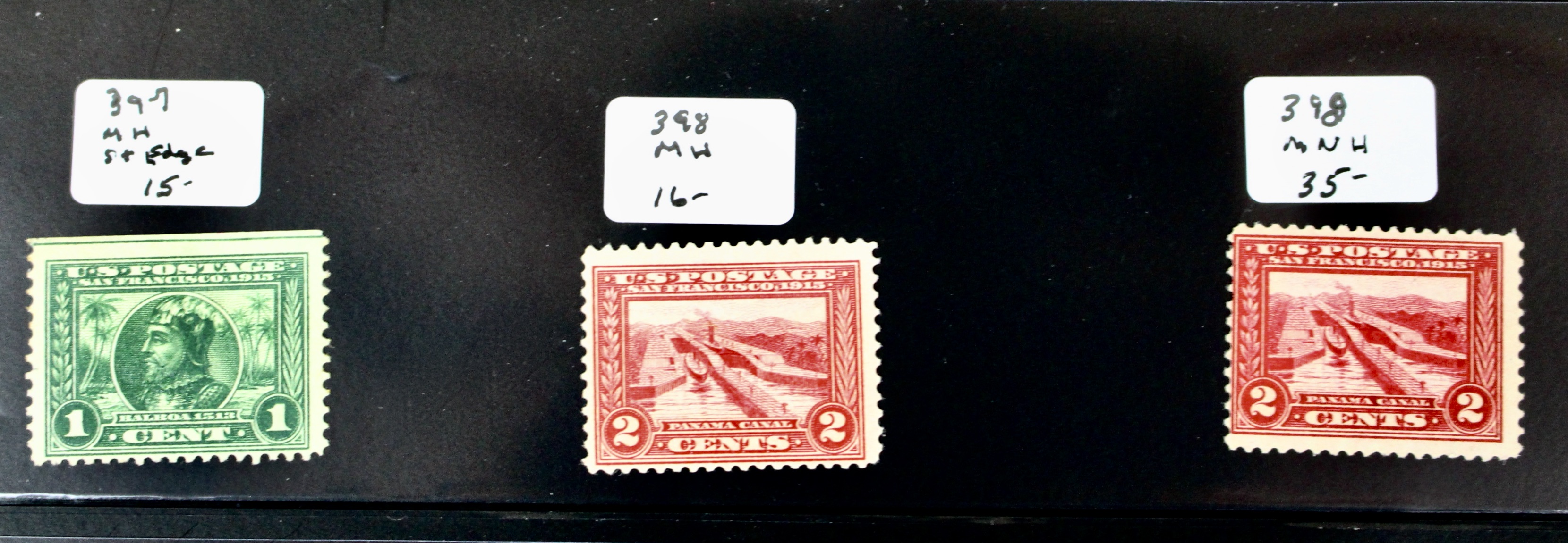 Fifteen Pan-Pacific Exposition Postage Stamps