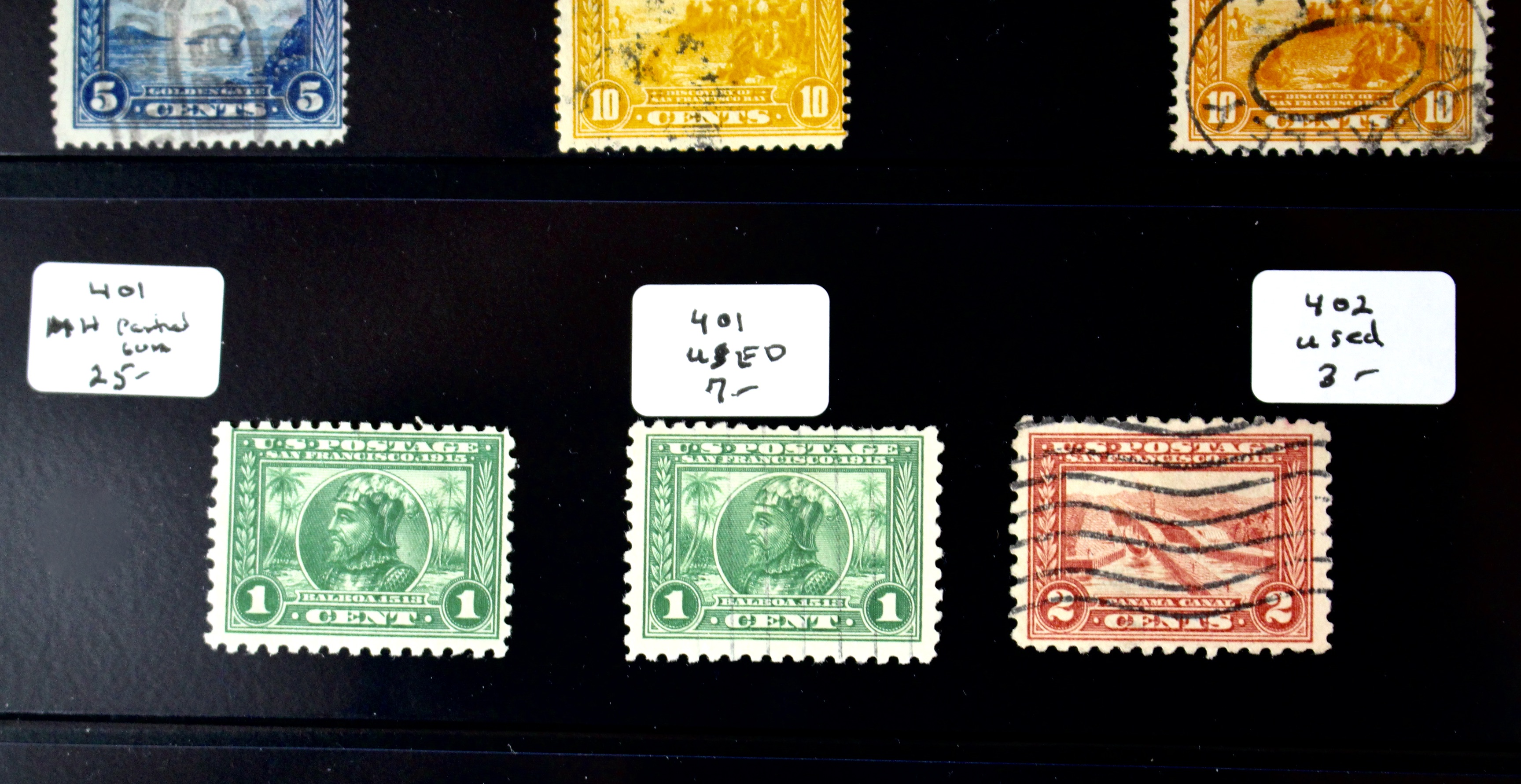 Fifteen Pan-Pacific Exposition Postage Stamps