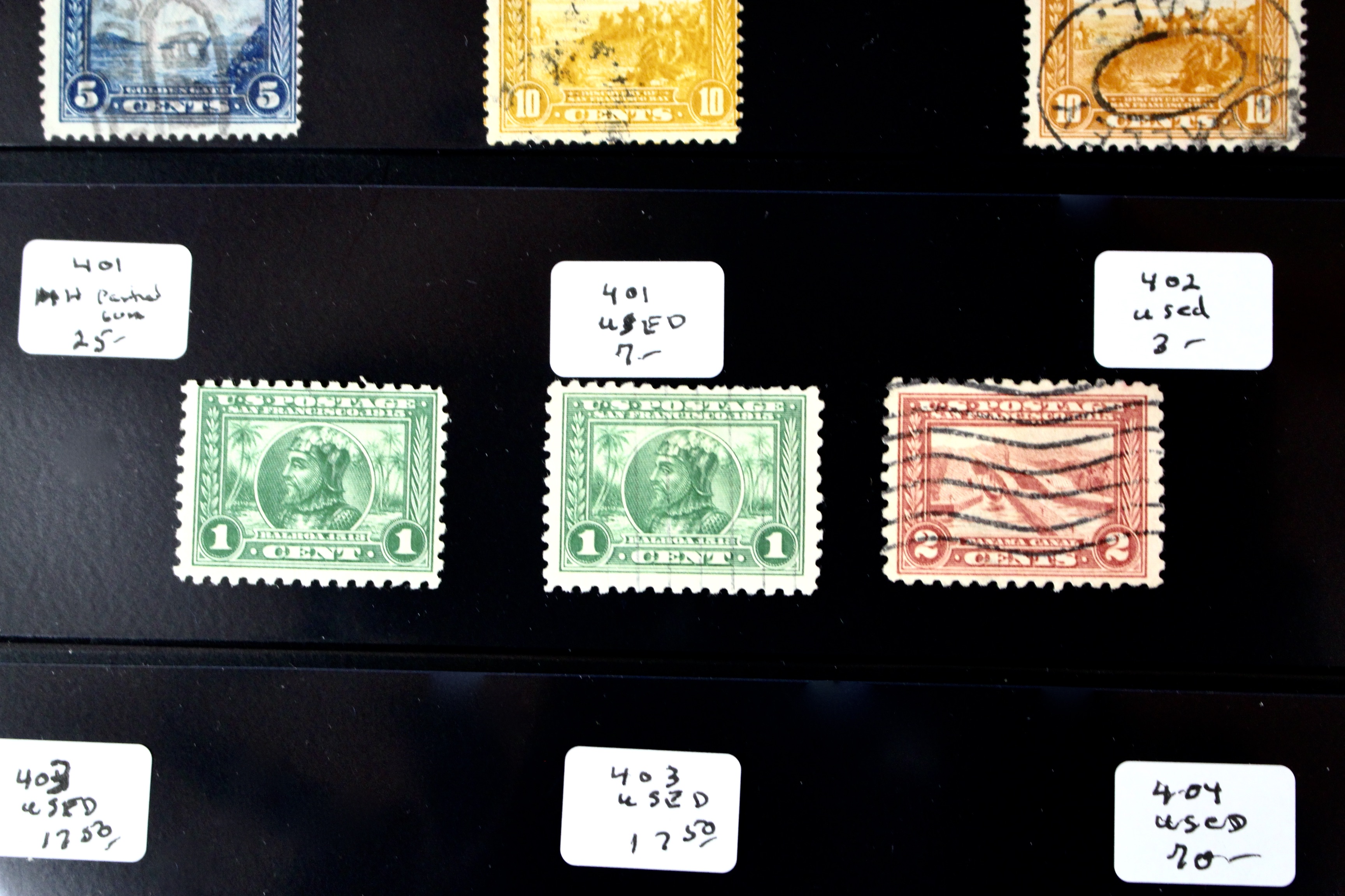 Fifteen Pan-Pacific Exposition Postage Stamps