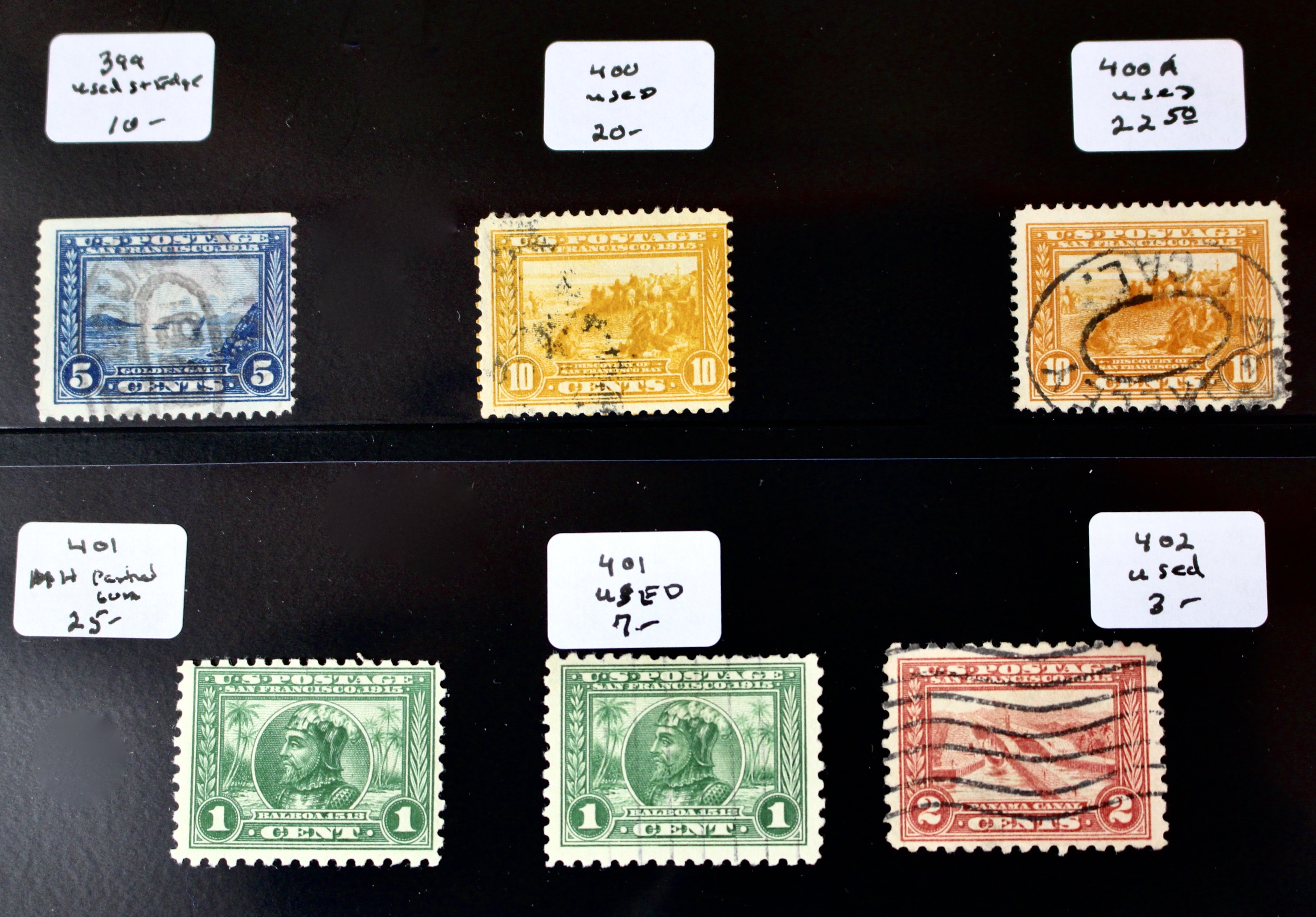 Fifteen Pan-Pacific Exposition Postage Stamps