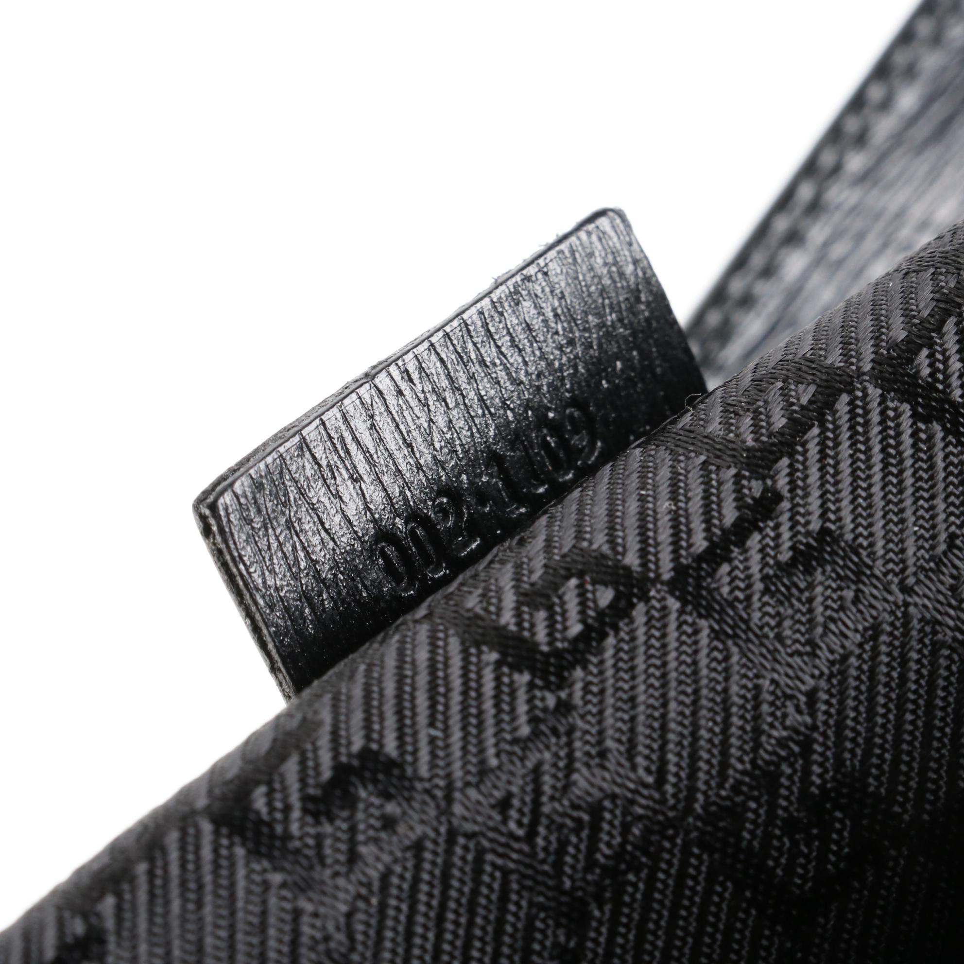 Gucci Square G Tote Bag in Black Canvas and Leather