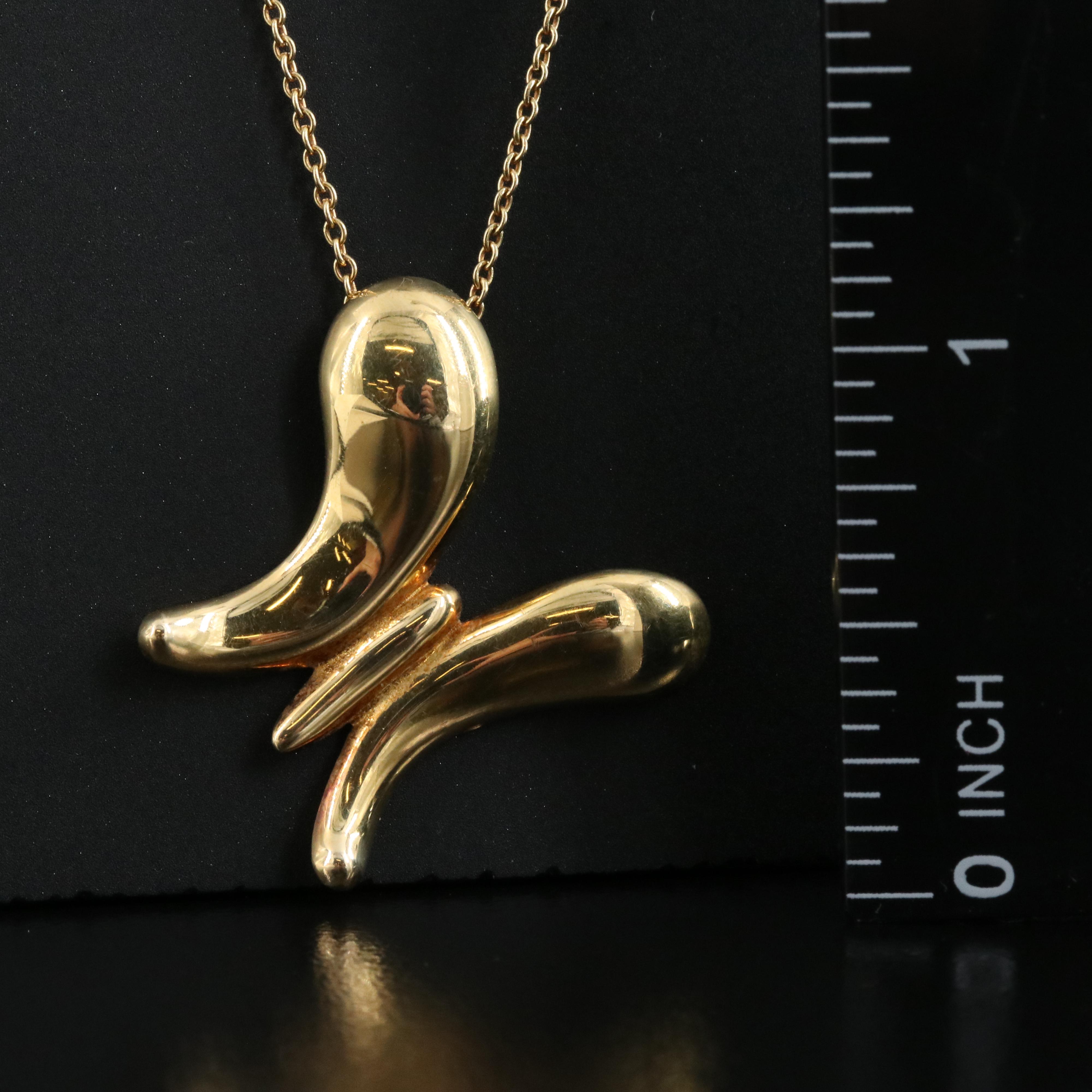 Elsa Peretti for Tiffany & Co. 18K Butterfly Pendant Necklace