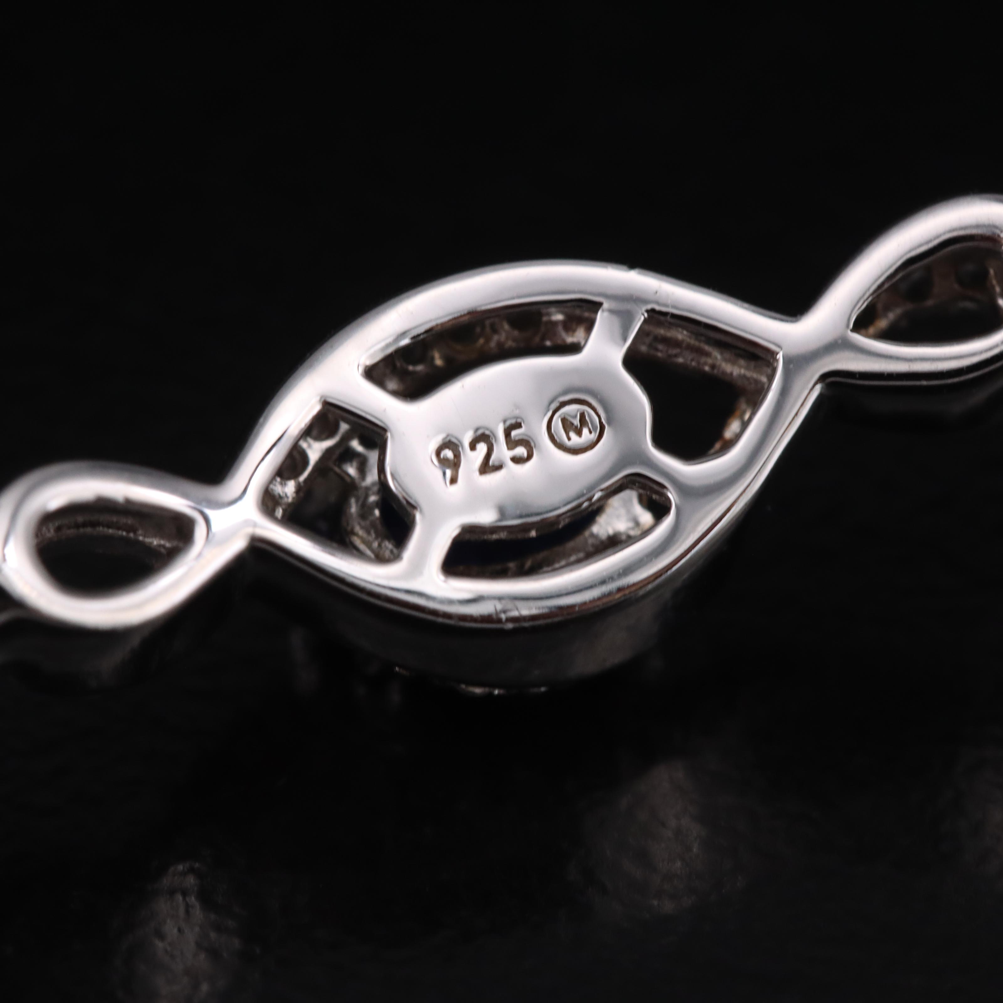 Sterling Sapphire Beaded Bracelet