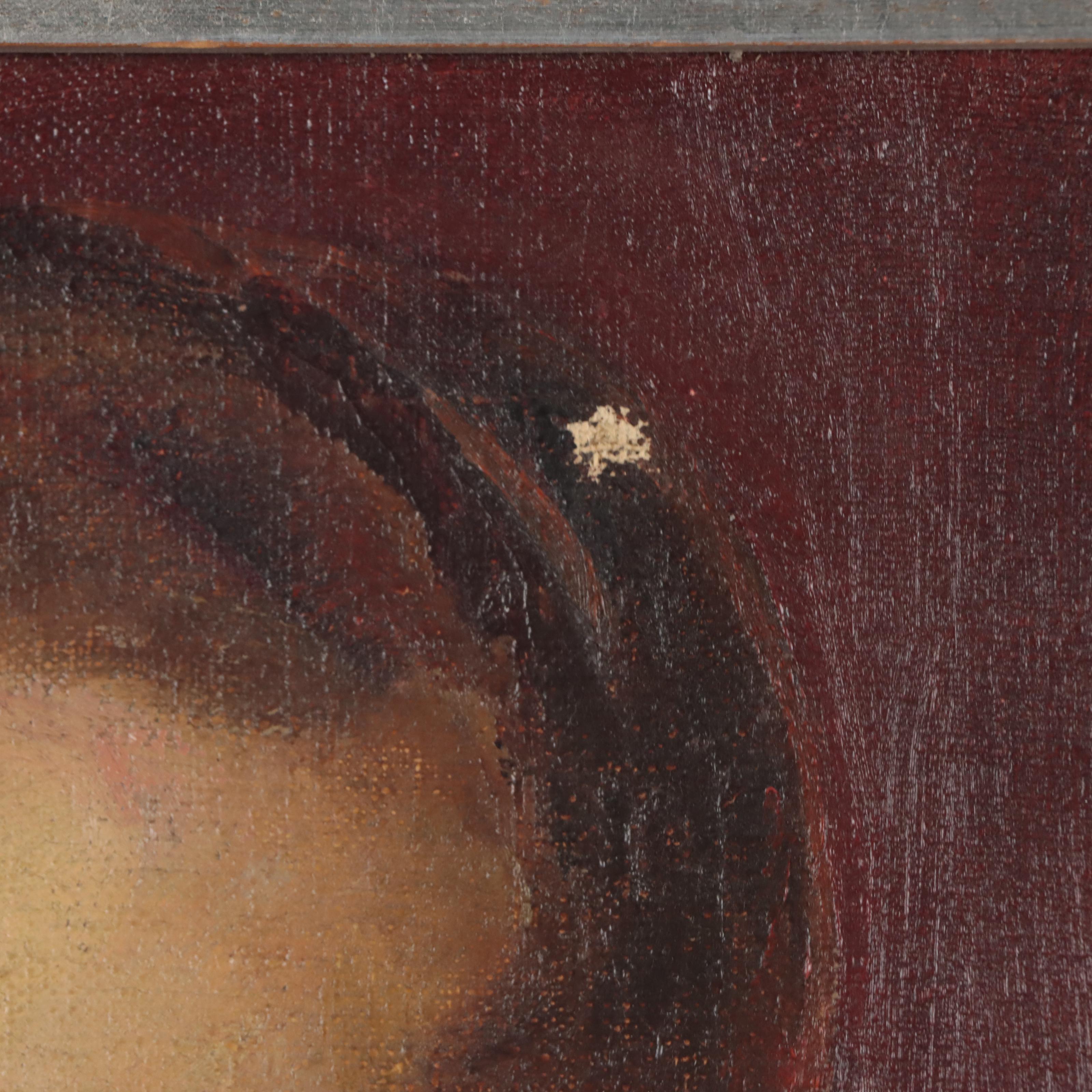 Irene Bianucci Oil Painting of Male Portrait, Mid-20th Century