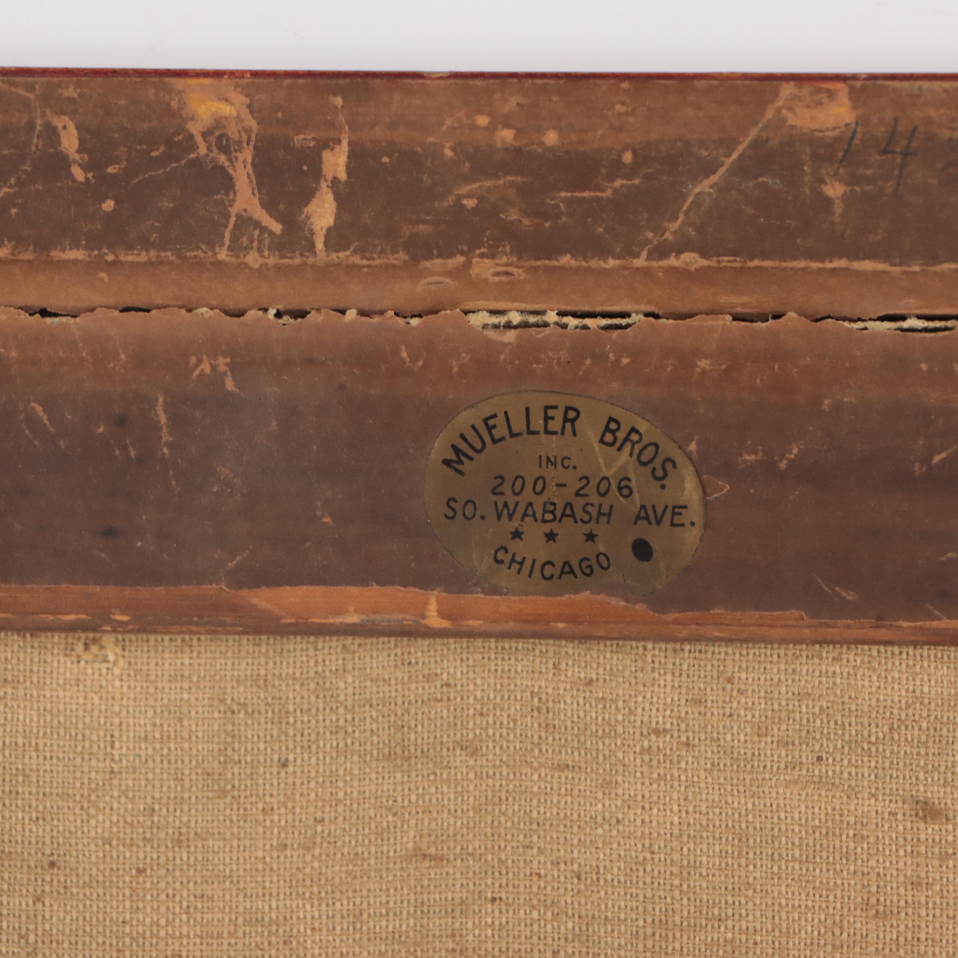 Irene Bianucci Oil Painting of Male Portrait, Mid-20th Century