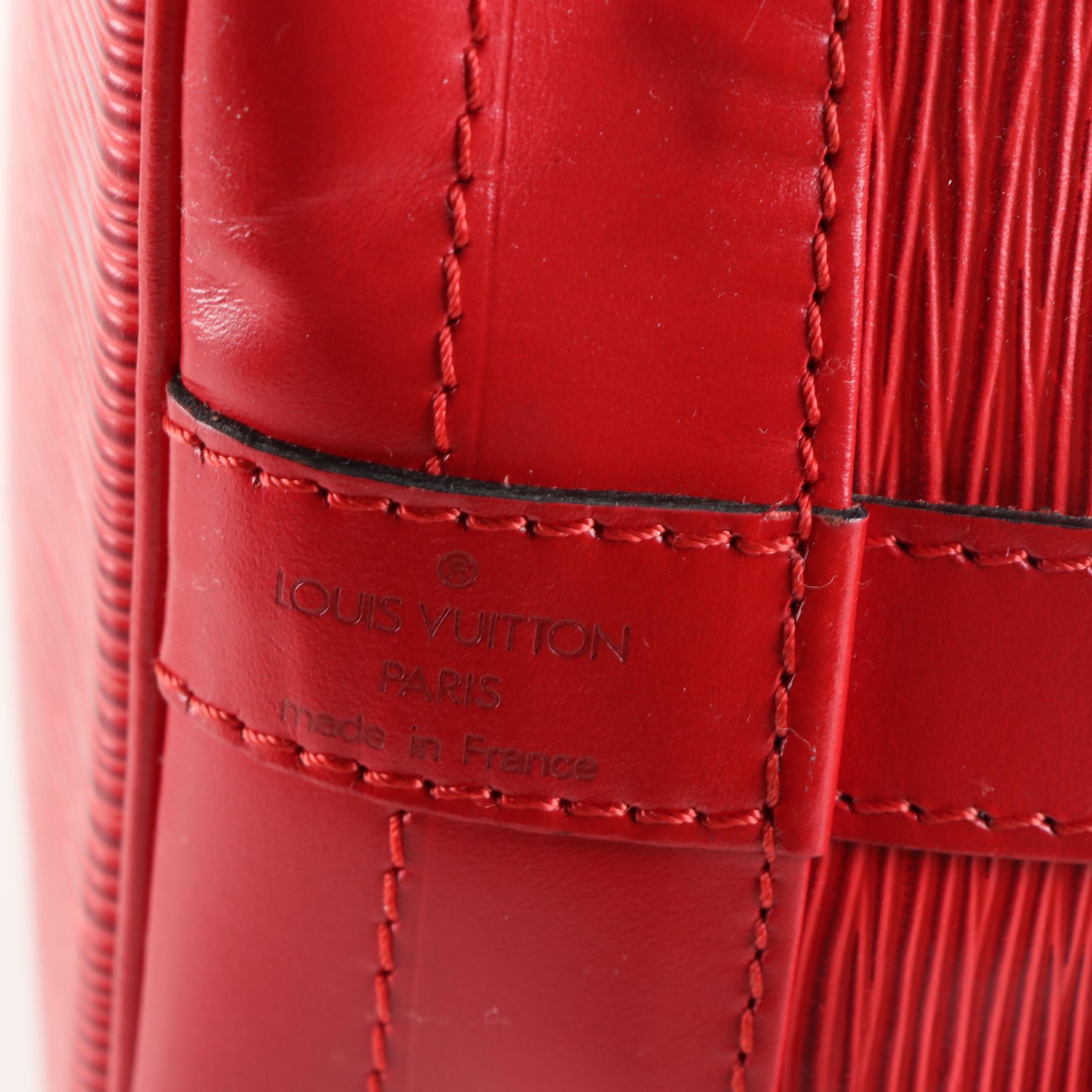 Louis Vuitton Noé Bucket Bag in Castilian Red Epi Leather