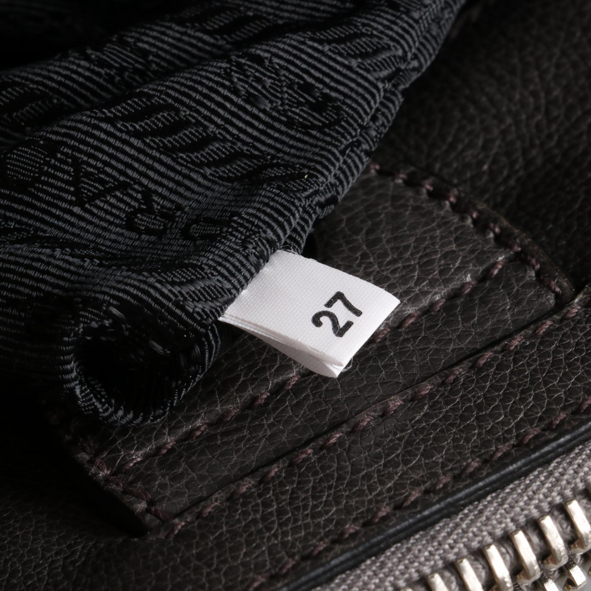 Prada Twin Pocket Handbag in Leather and Suede