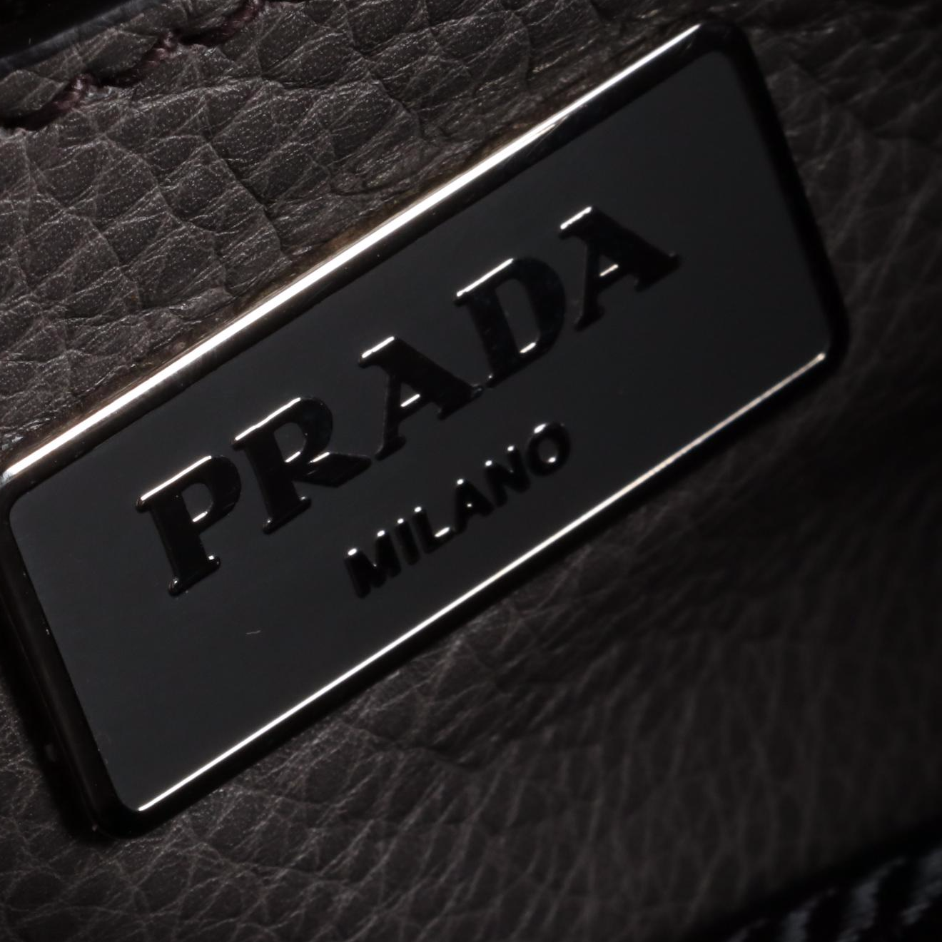 Prada Twin Pocket Handbag in Leather and Suede