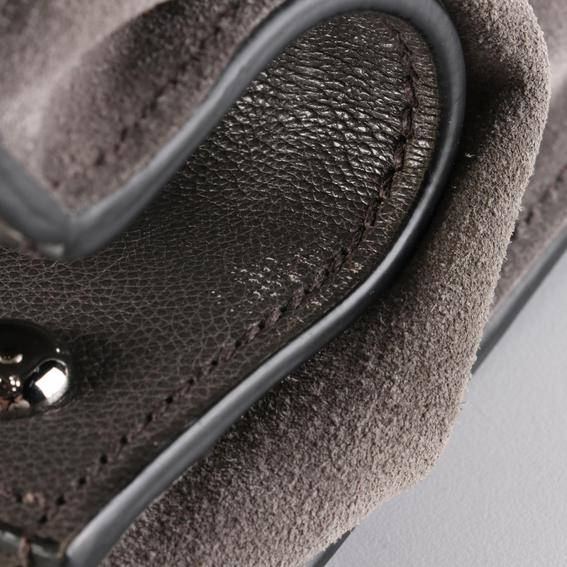 Prada Twin Pocket Handbag in Leather and Suede