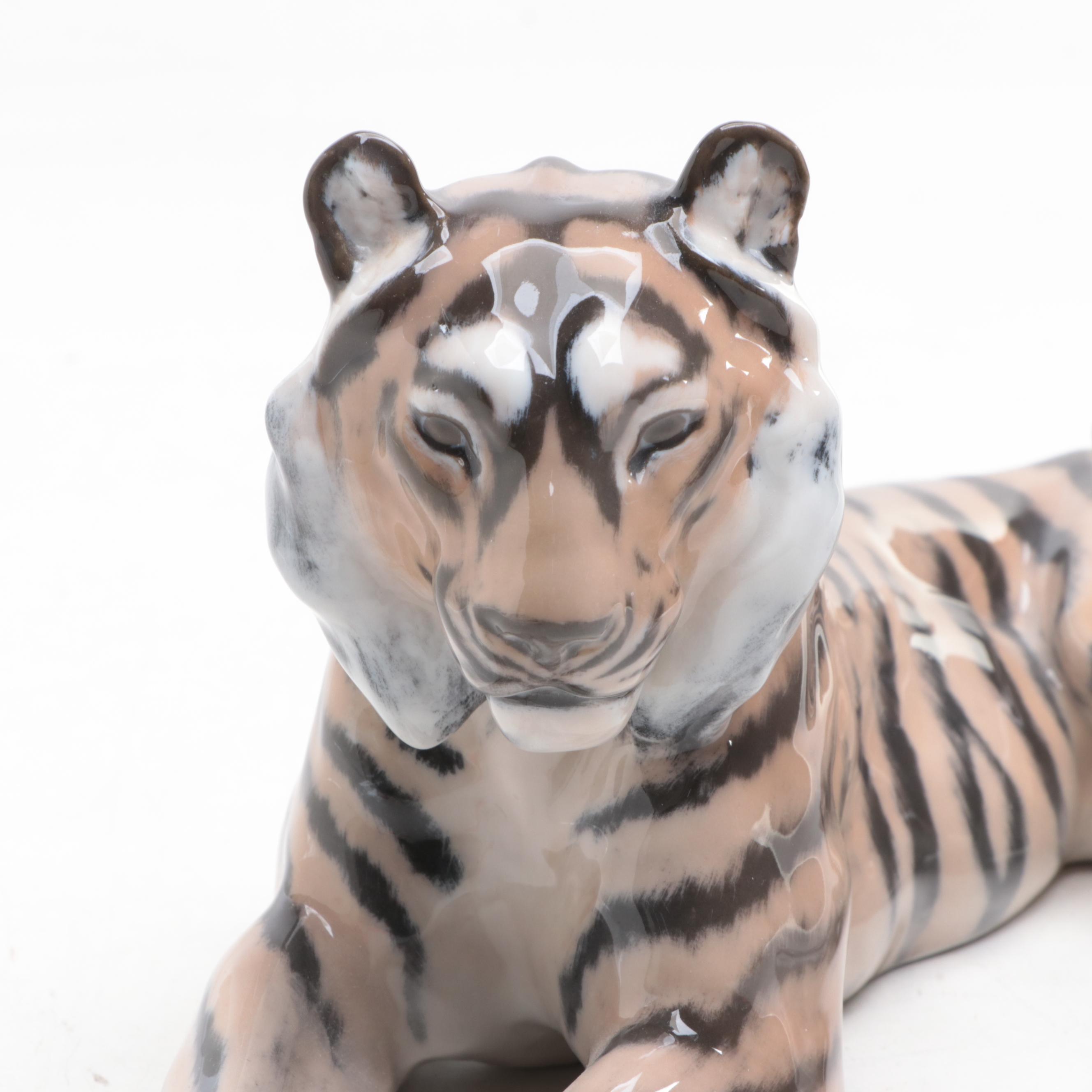 Royal Copenhagen "Tiger" Porcelain Figurine, 1969–1973