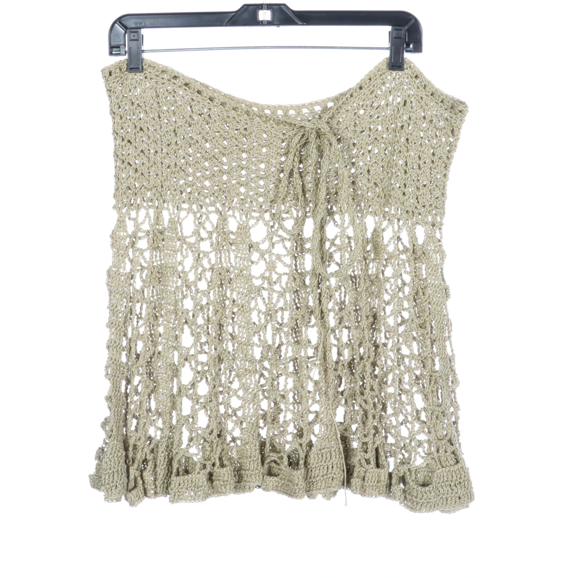 Crochet Open Front Vest, Halter Top, and Shawl