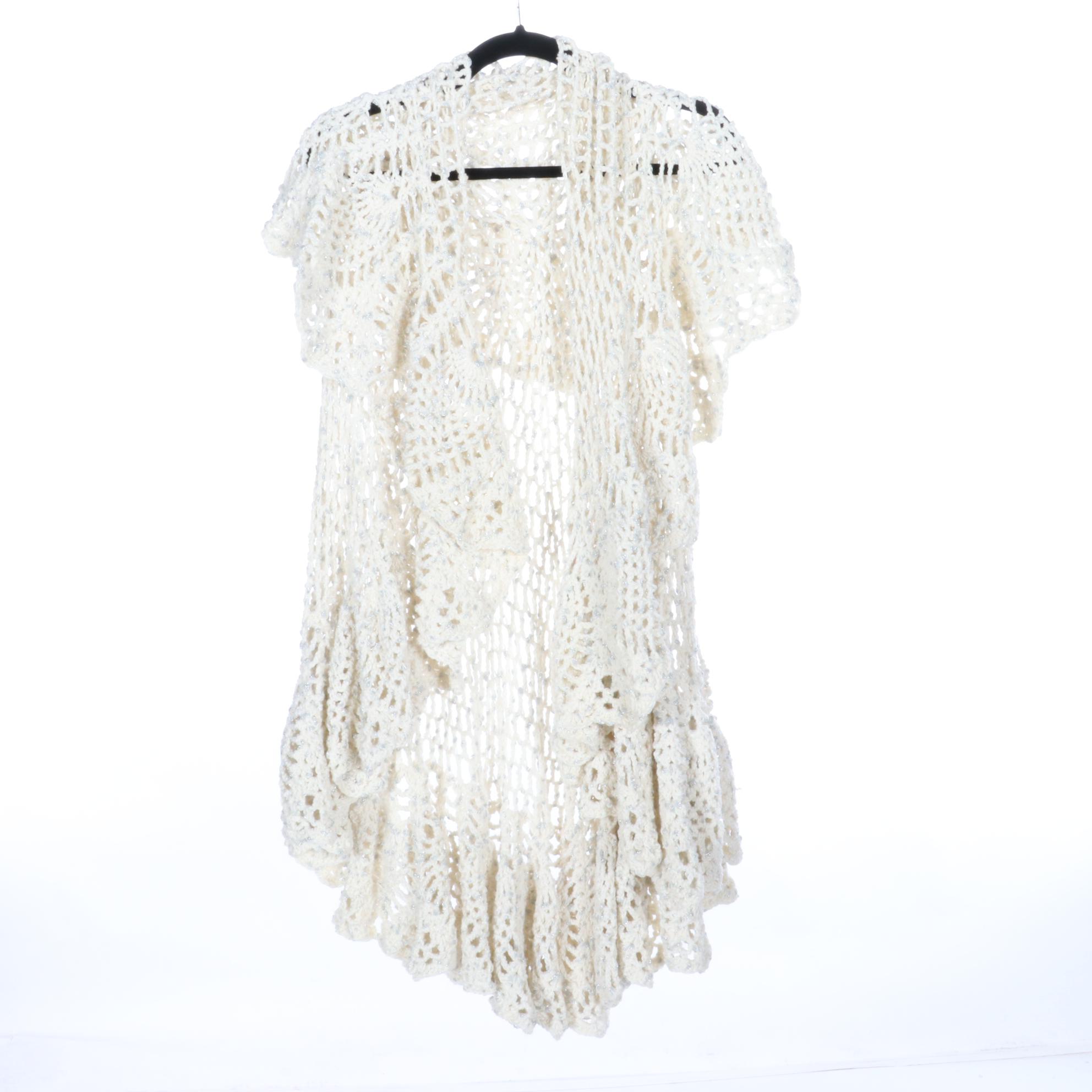 Crochet Open Front Vest, Halter Top, and Shawl