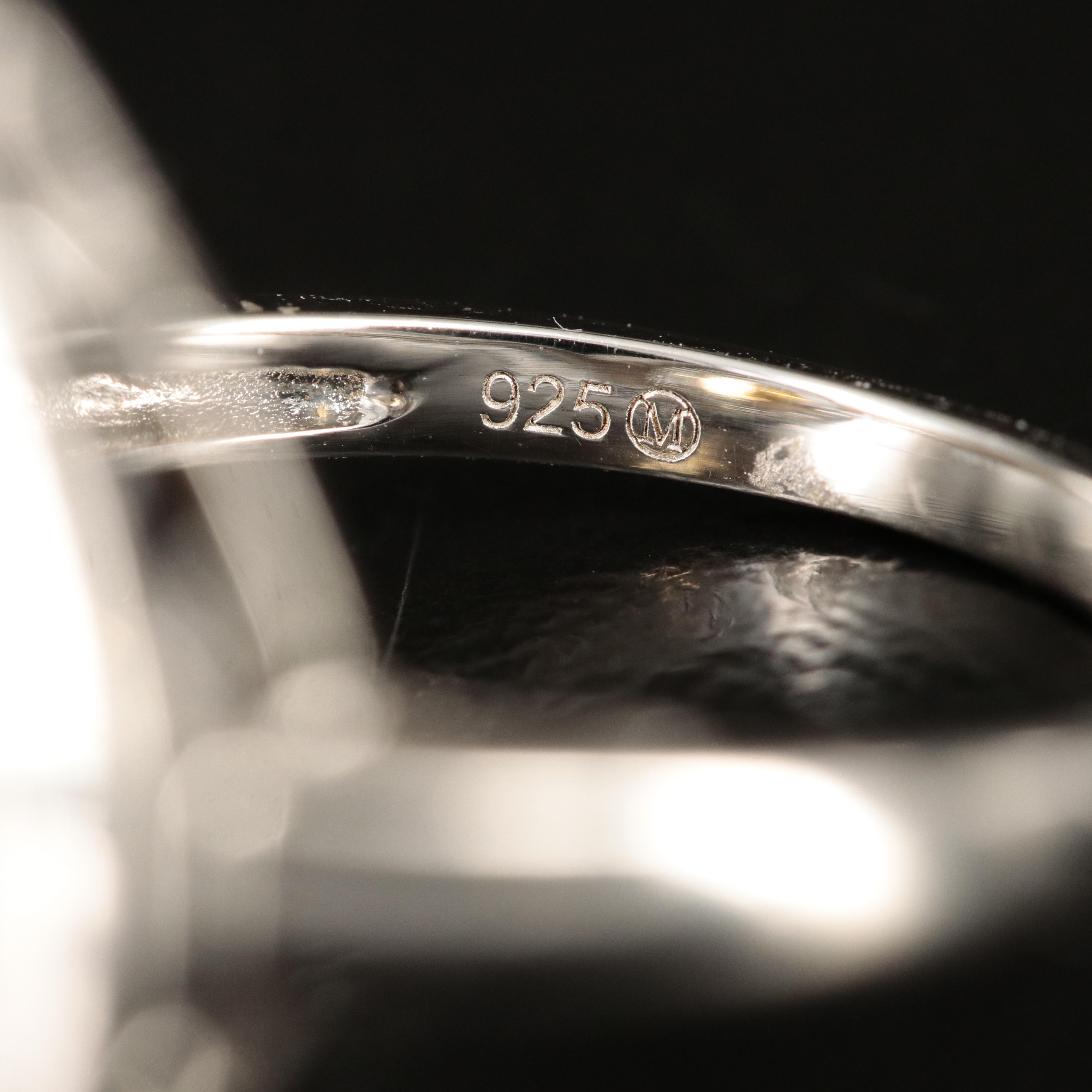 Sterling Citrine and Sapphire Pointer Ring