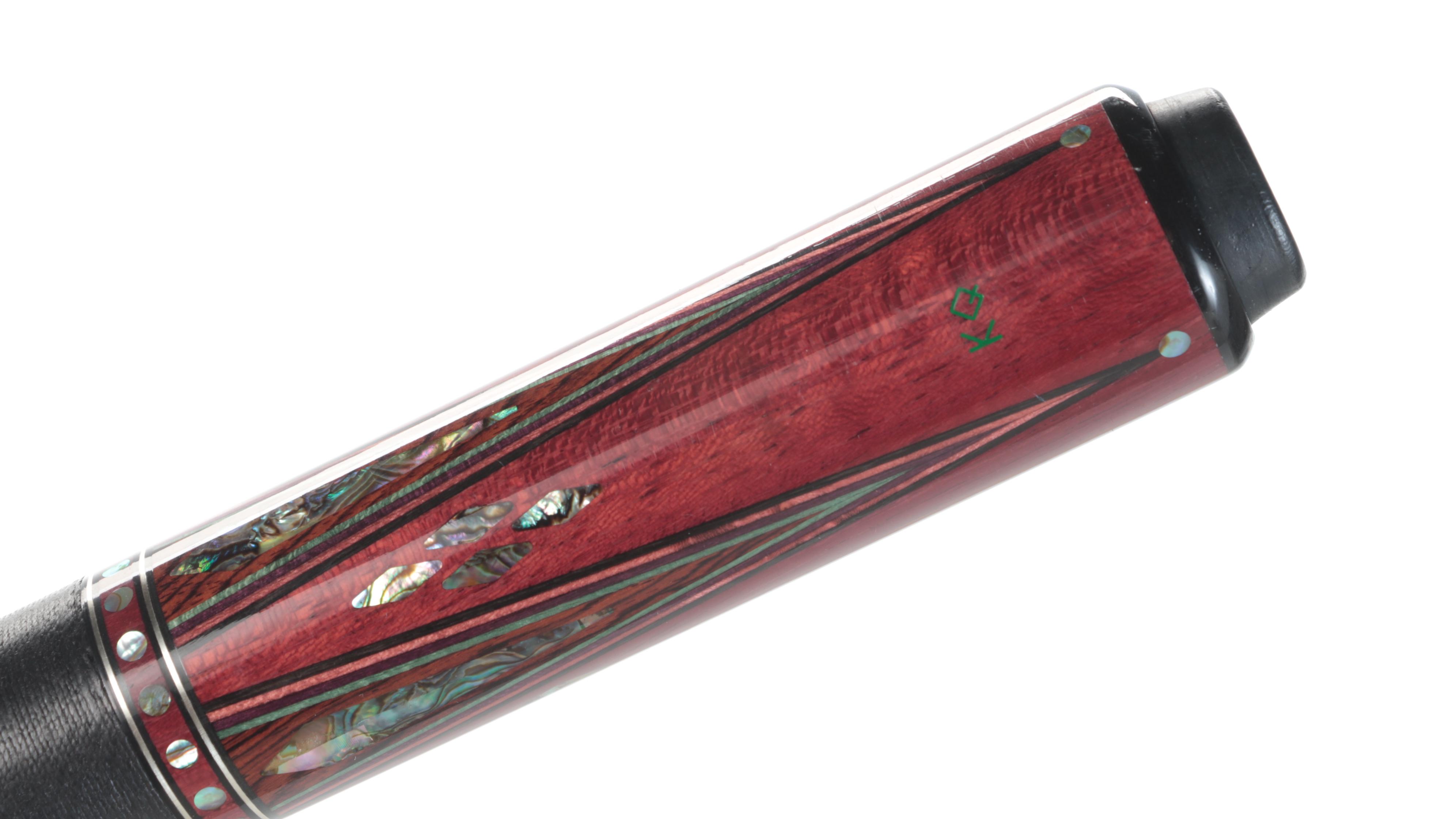 Dave Kikel KQ Cocobolo and Abalone Inlay Pool Cue