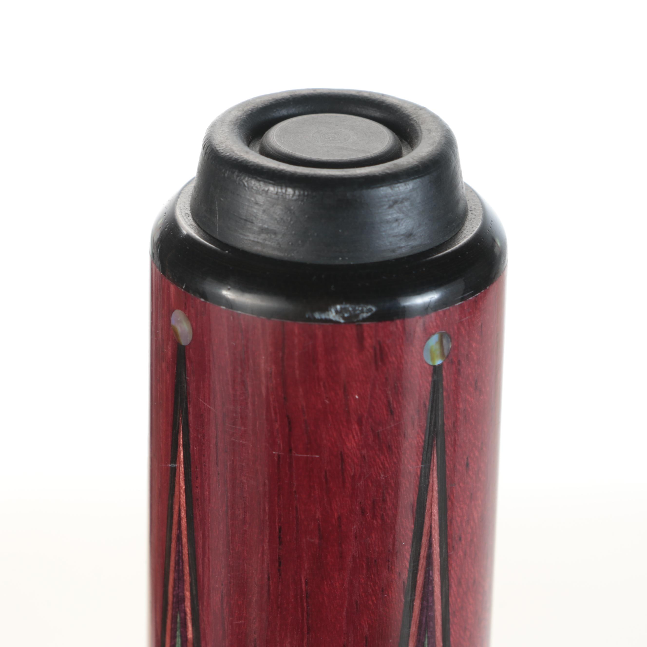 Dave Kikel KQ Cocobolo and Abalone Inlay Pool Cue