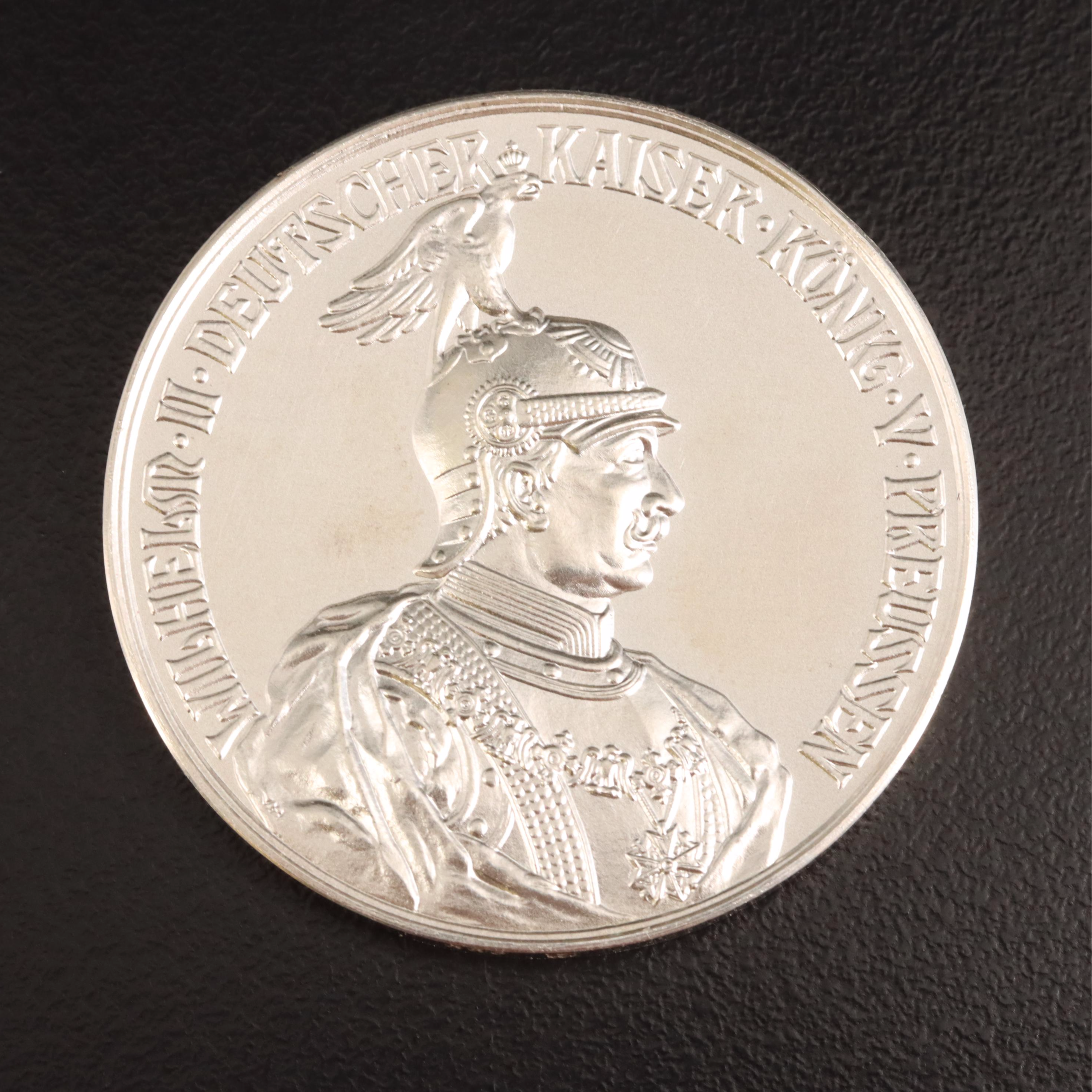 1987 Germany .999 Fine Silver Medal Commemorating Wilhelm ll and City of Berlin