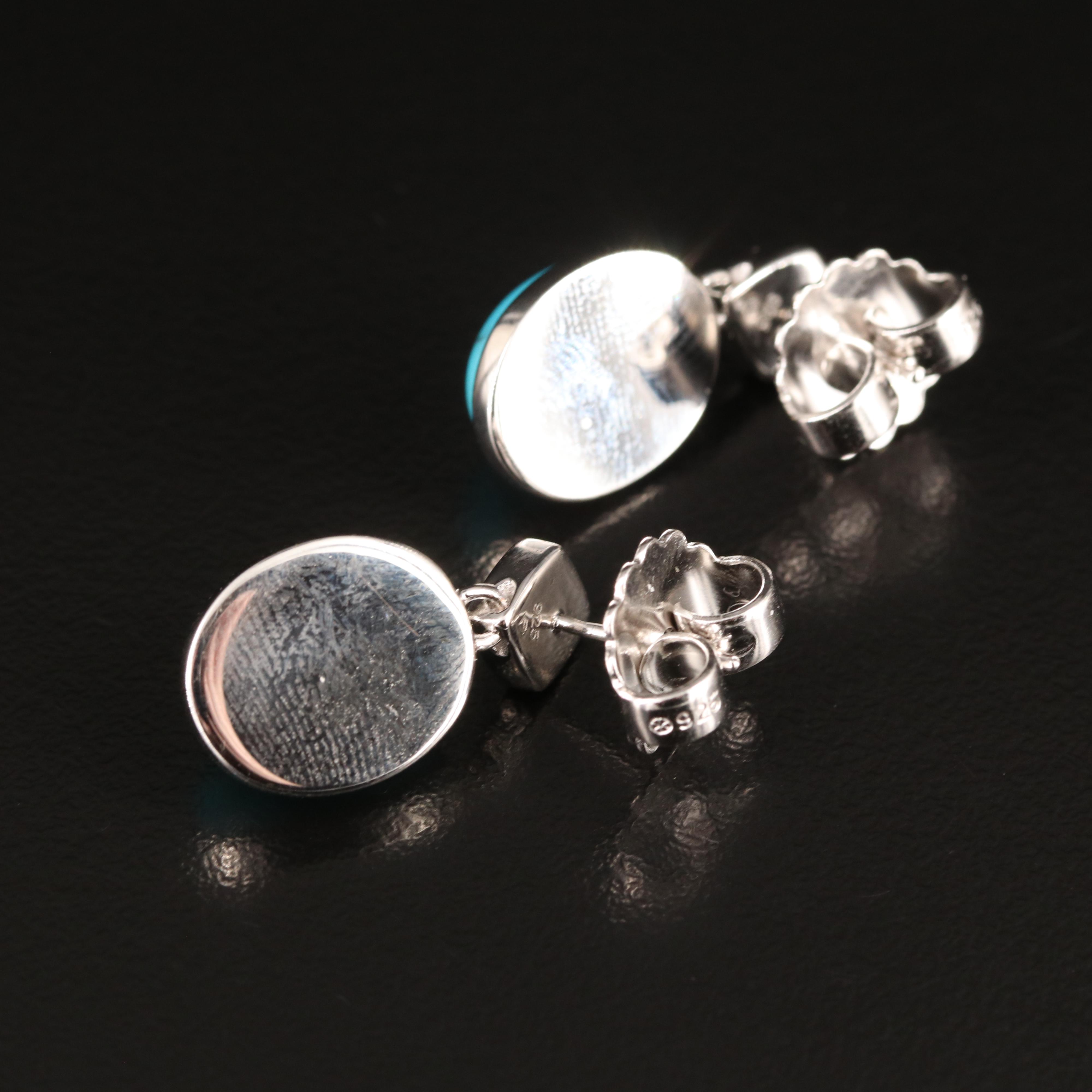 Sterling Turquoise and Topaz Earrings