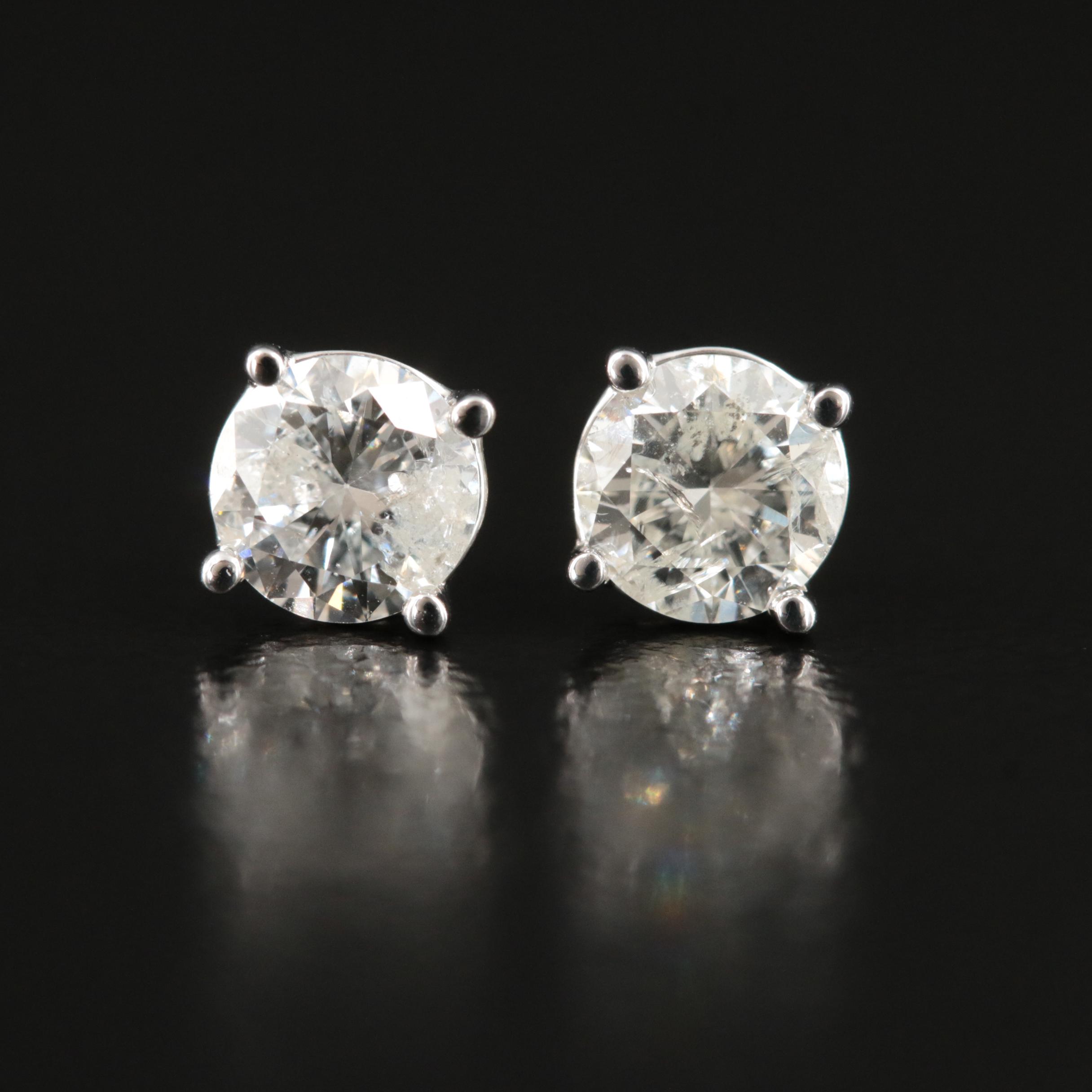 14K 0.91 CTW Diamond Stud Earrings